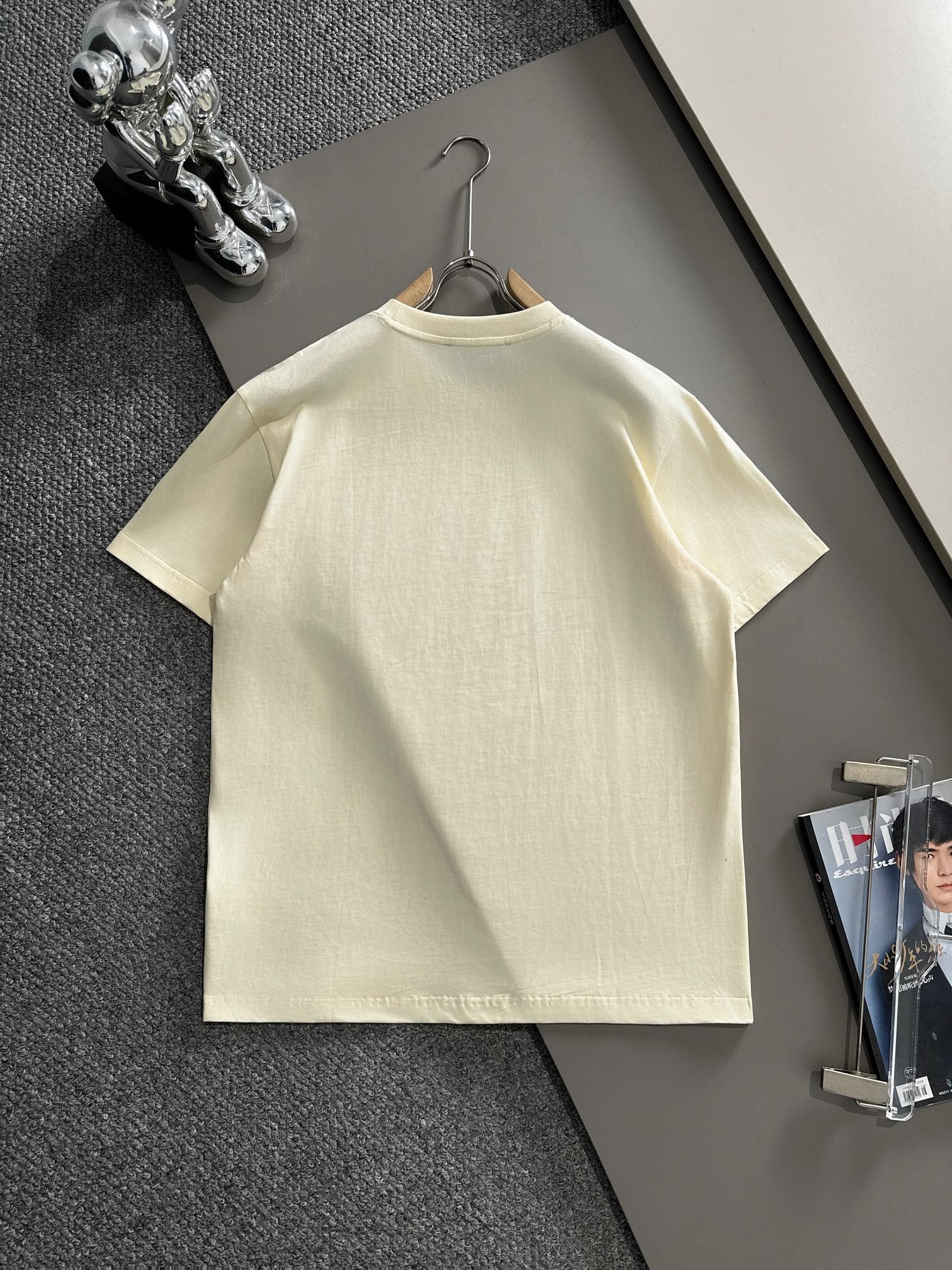 gucci t シャツ アウトレットコピー 男女兼用 トップス 100%綿 ゆったり 高品質 杏色_6