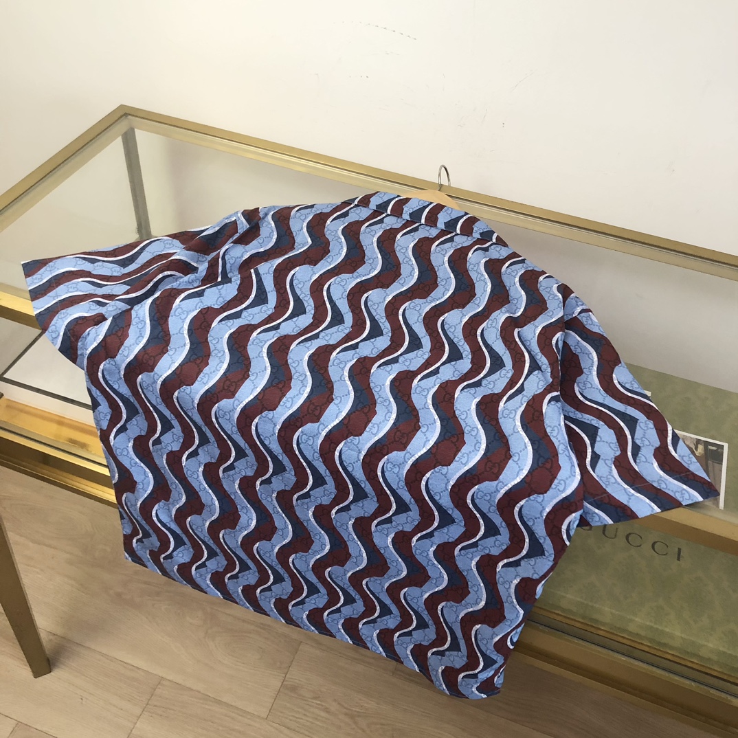 gucci t シャツ オレンジスーパーコピー 横縞 トップス 100%綿 ゆったり 半袖 ブルー_2