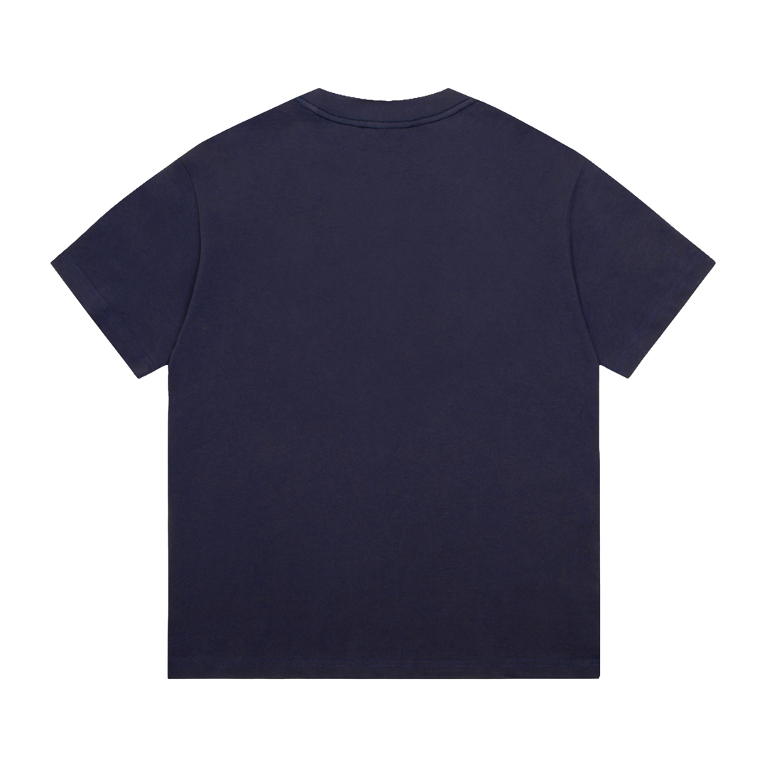 gucci t シャツ クマ偽物 プリント トップス 100%綿 ゆったり 半袖 男女兼用 ブルー_2