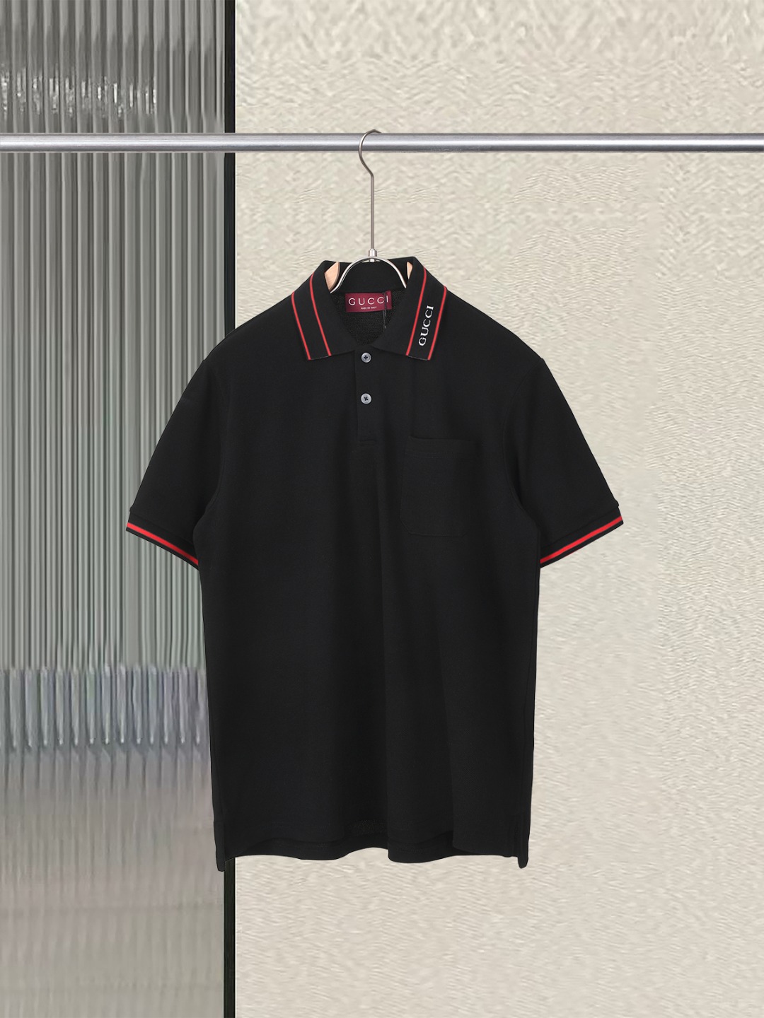 gucci シャツ 半袖コピー トップス  人気商品 カジュアル ポロシャツ ブラック_1