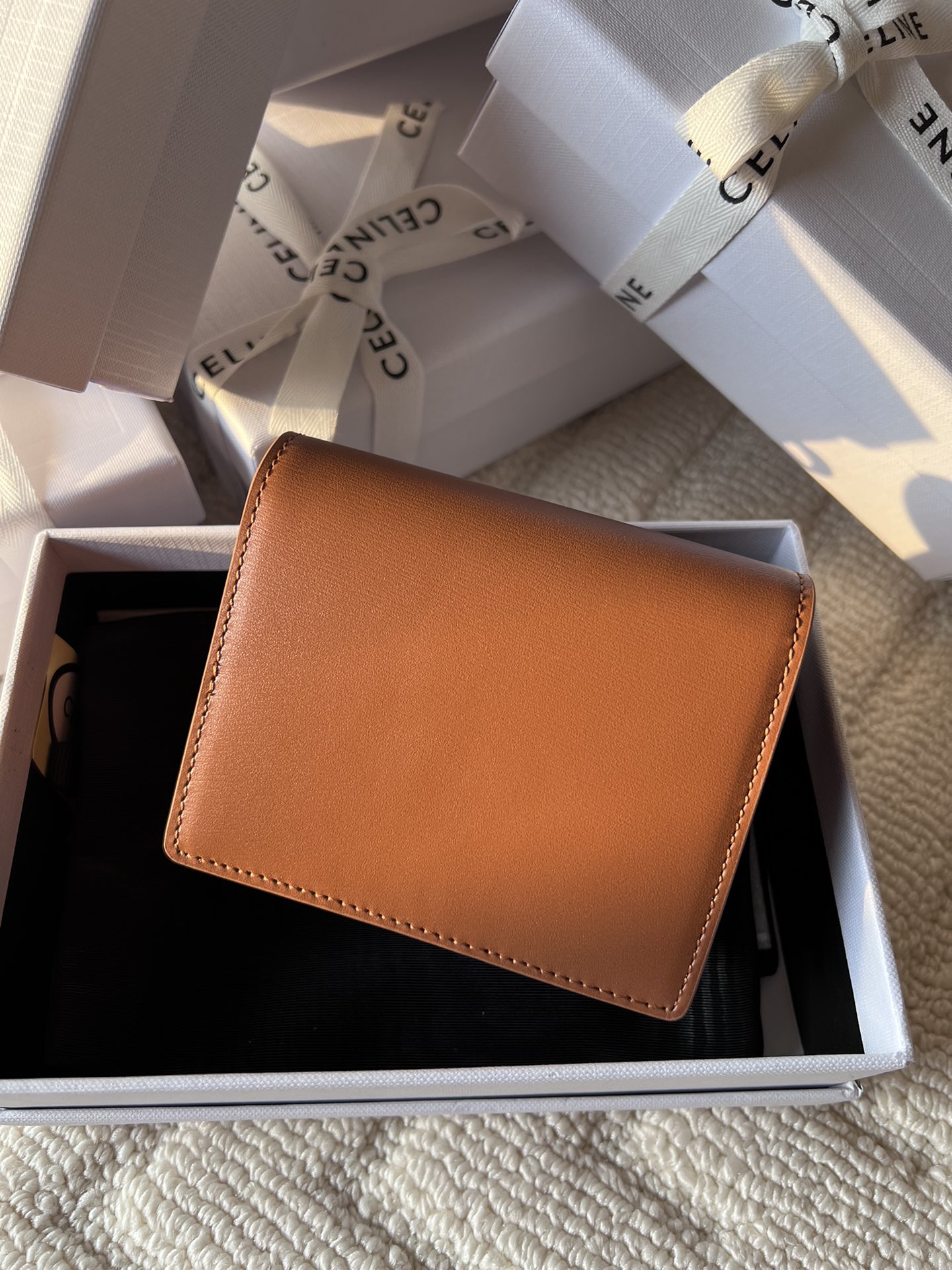 celine 財布 レディースコピー 本革 レザー 10M123 小遣い 名刺入れ ブラウン_3