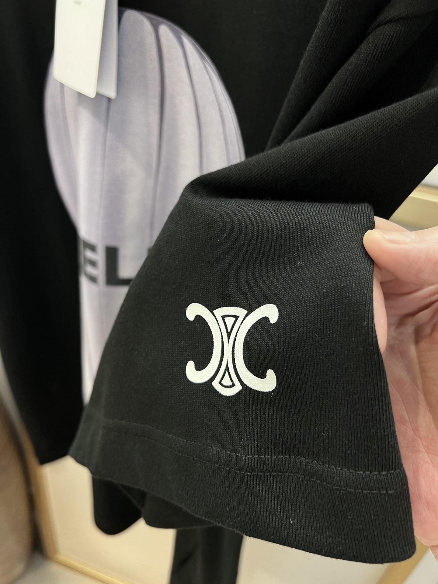 キッズ セリーヌtシャツコピー 純綿 トップス 半袖 シンプル プリント 男女兼用 ブラック_5