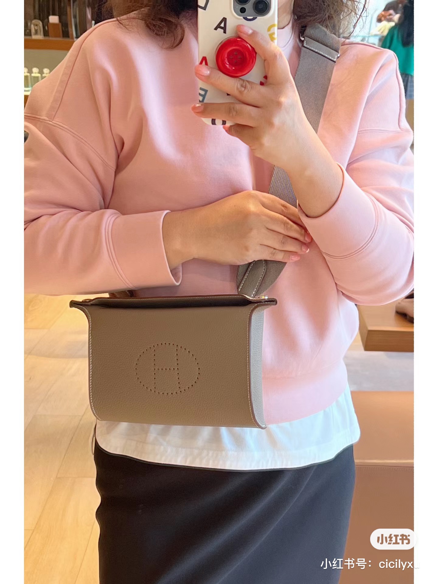 超激得価格 エルメスバッグ インザループ激安通販 本革  斜め掛けバッグ レザー 男女兼用 ベージュ色_7