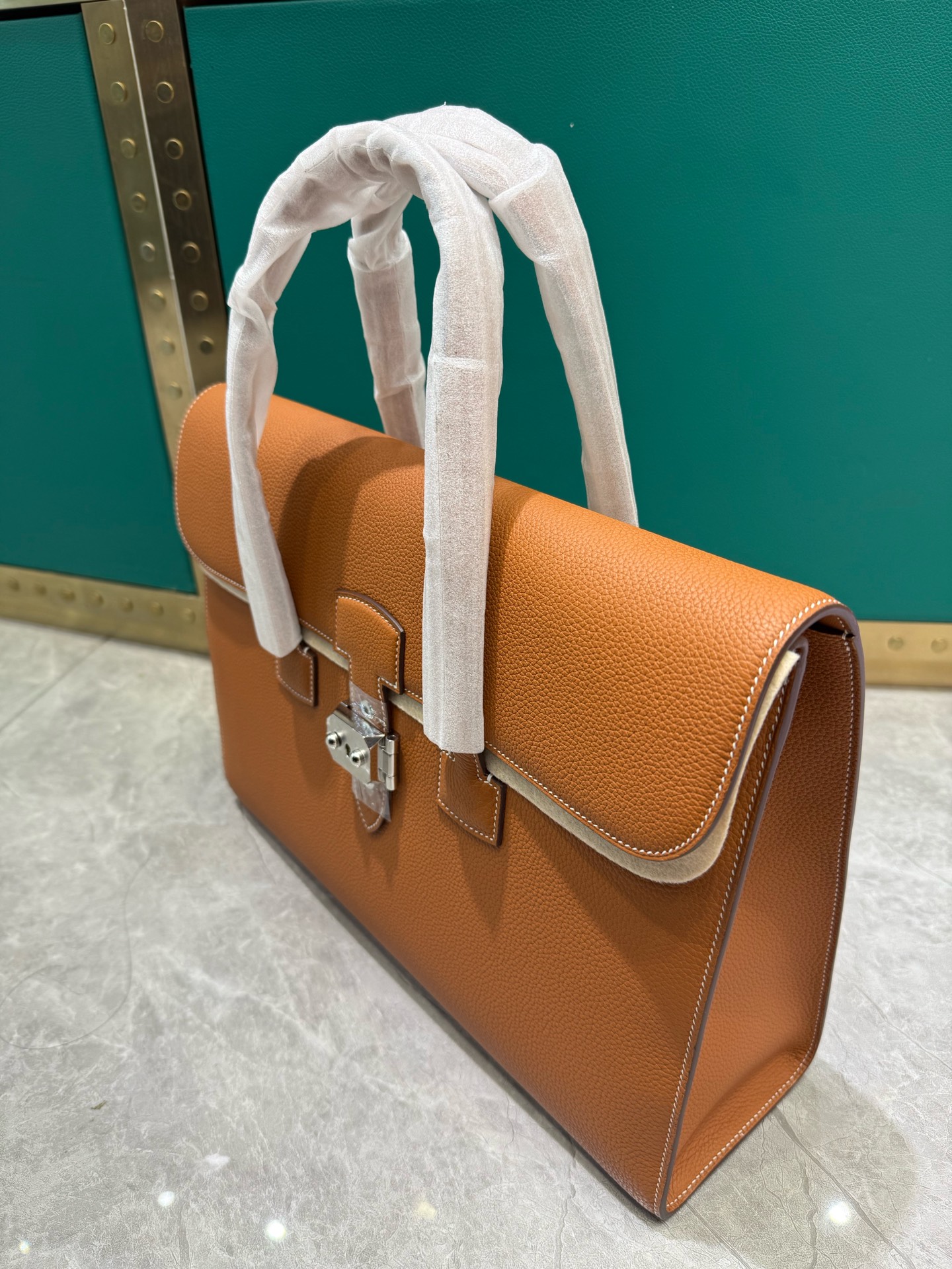 エルメスバッグ 色移りコピー ハンサム 本革 ビジネス 斜め掛け ハンドバッグ レザー メンズ ブラウン_3