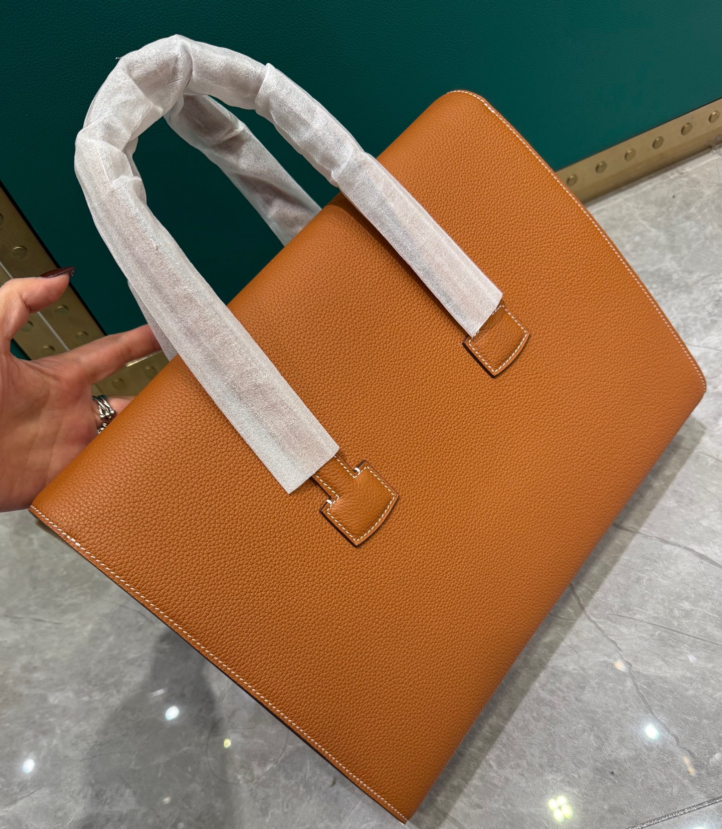 エルメスバッグ 色移りコピー ハンサム 本革 ビジネス 斜め掛け ハンドバッグ レザー メンズ ブラウン_6