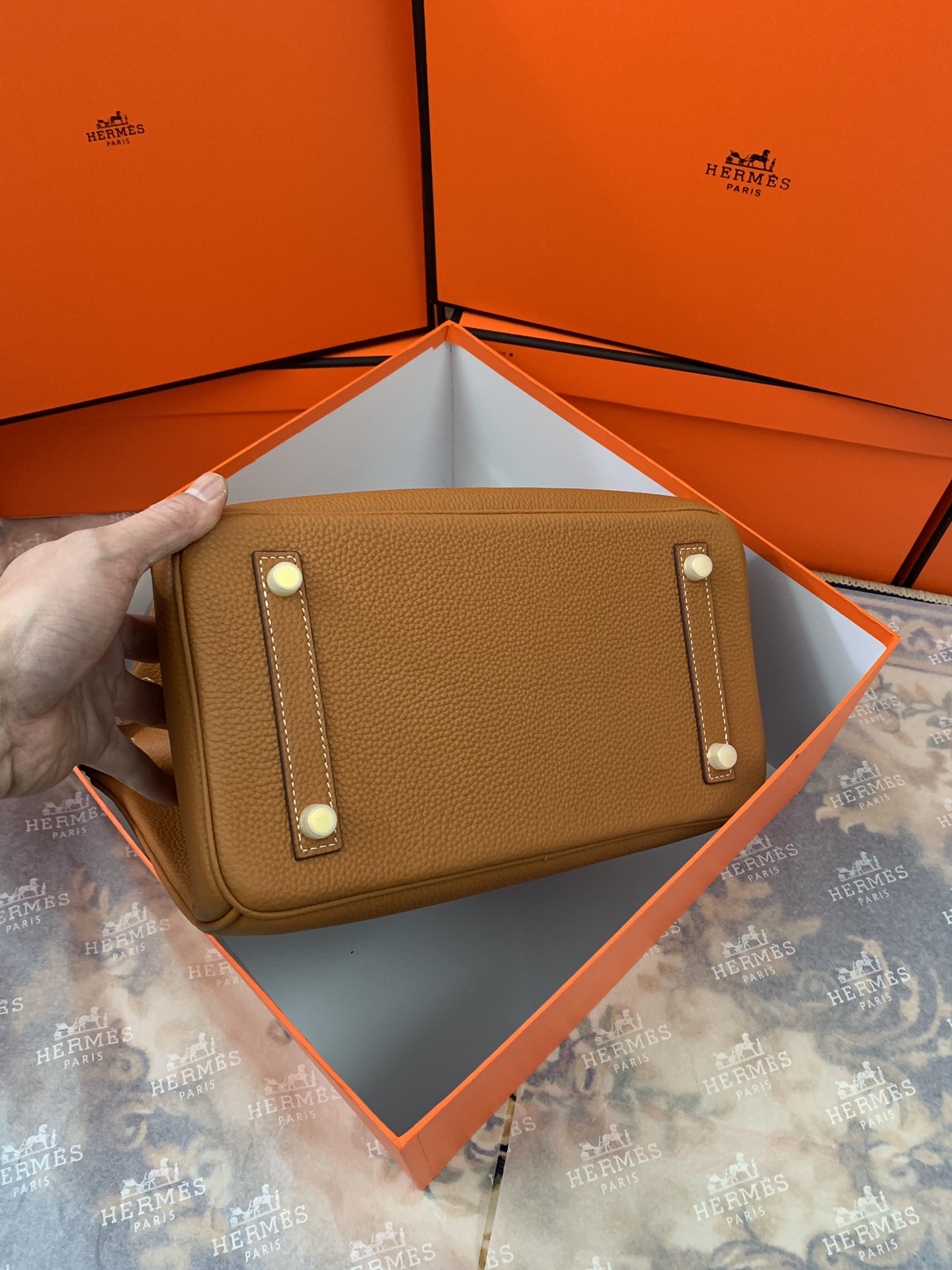 お買い得なエルメスバッグ 買取価格コピー 本革 優雅 斜め掛け ハンドバッグ レザー レディ ブラウン_9