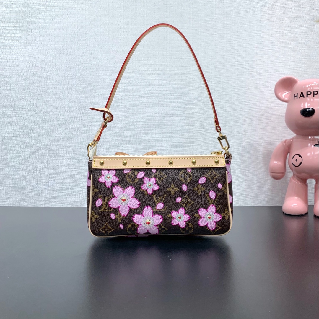 ヴィトン バッグ 重い偽物 ミニ 斜め掛けバッグ レザー 本革 M13666 さくらプリント ブラウン_2
