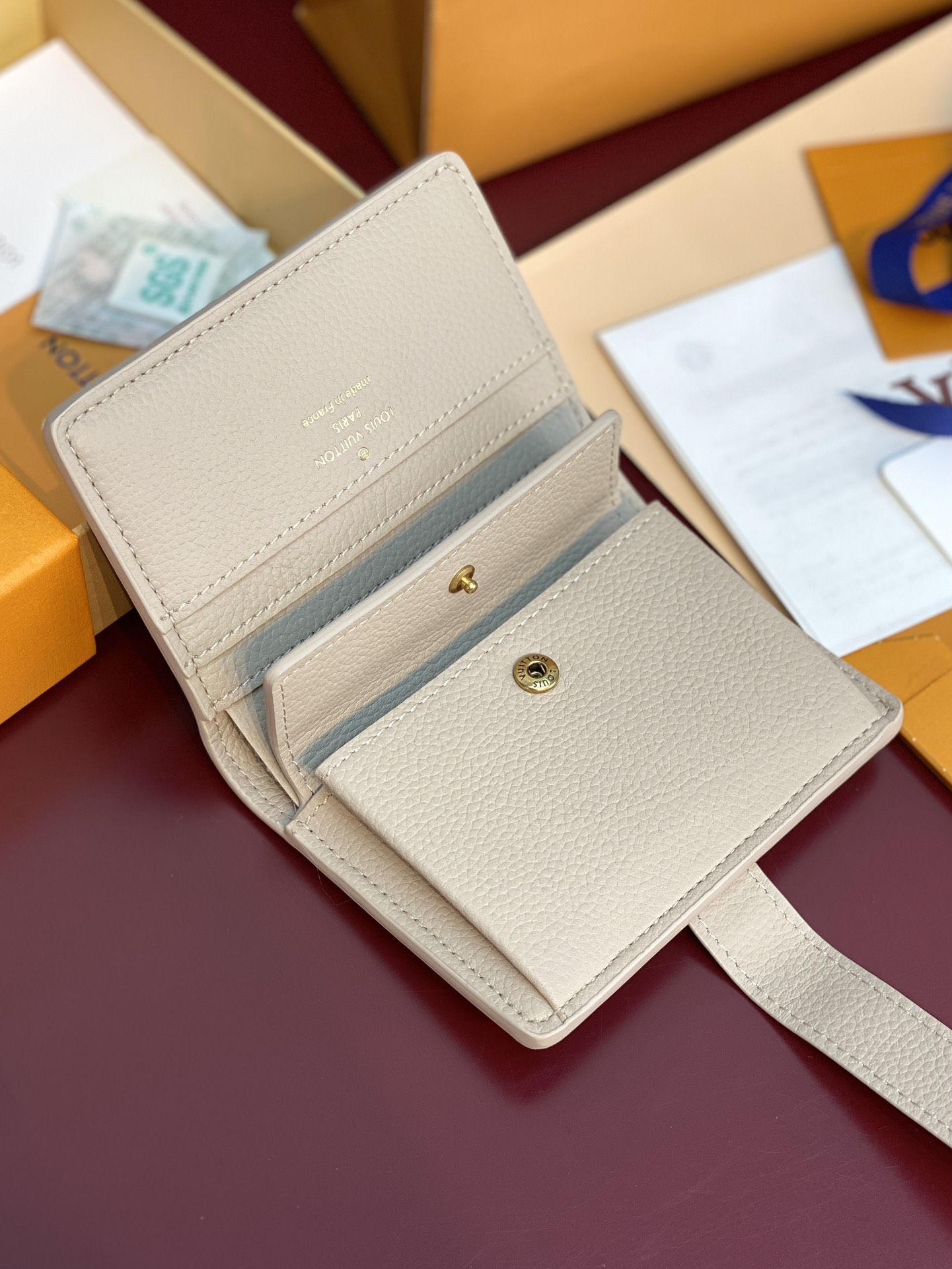 高級感溢れる ルイヴィトン財布 お直しＮ級品 レザー 本革 シンプル M12408 杏色_5