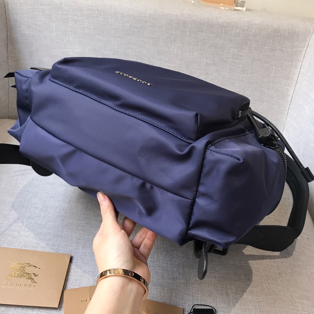 burberry ショルダー バッグ偽物 レザー 本革 バックバッグ 男女兼用 大容量 ブルー_3