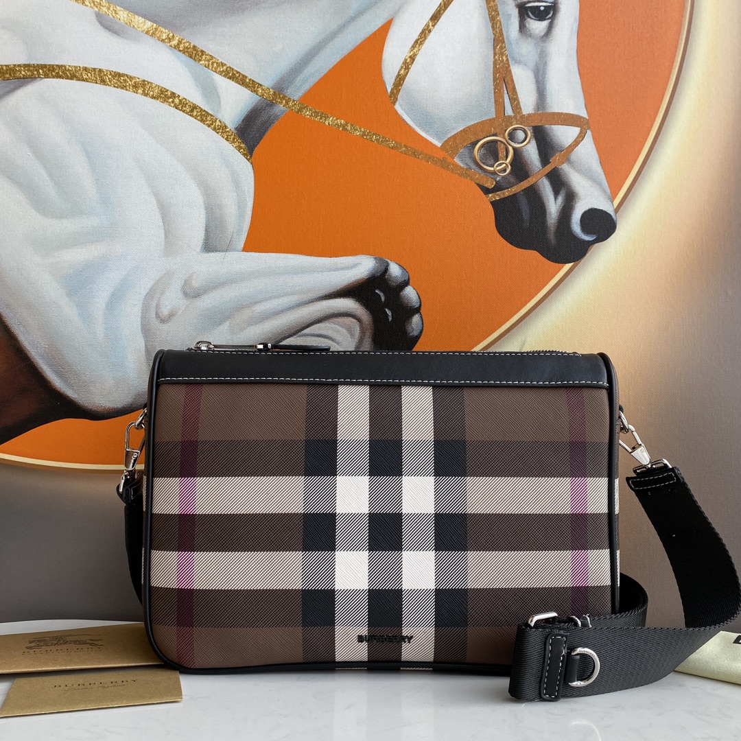 burberry クラッチ バッグ偽物 カジュアル 斜め掛けバッグ 本革 レザー ブラウン_2