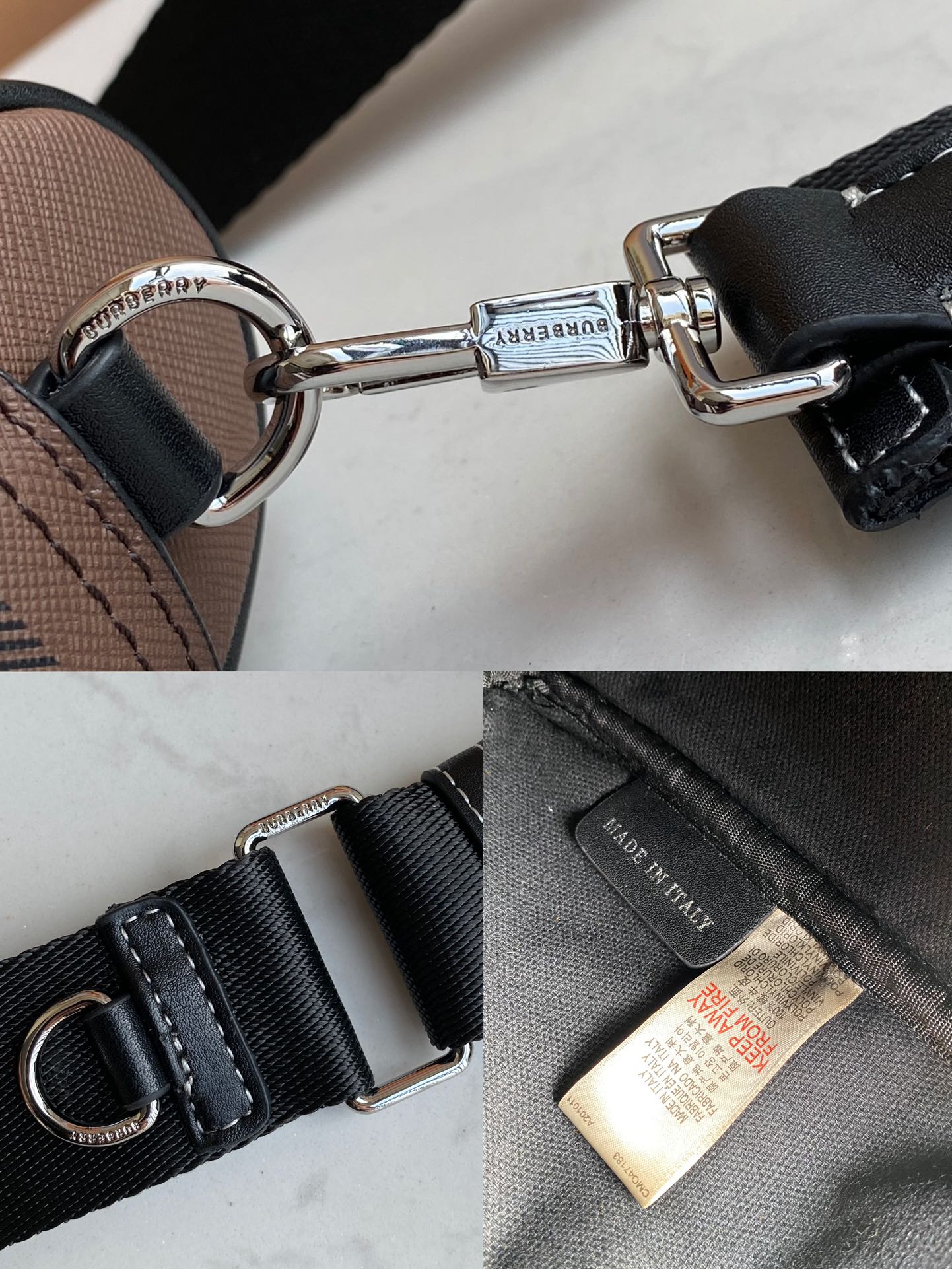burberry クラッチ バッグ偽物 カジュアル 斜め掛けバッグ 本革 レザー ブラウン_3