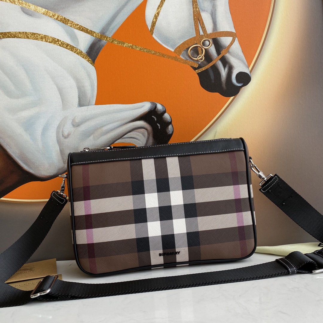 burberry クラッチ バッグ偽物 カジュアル 斜め掛けバッグ 本革 レザー ブラウン_4