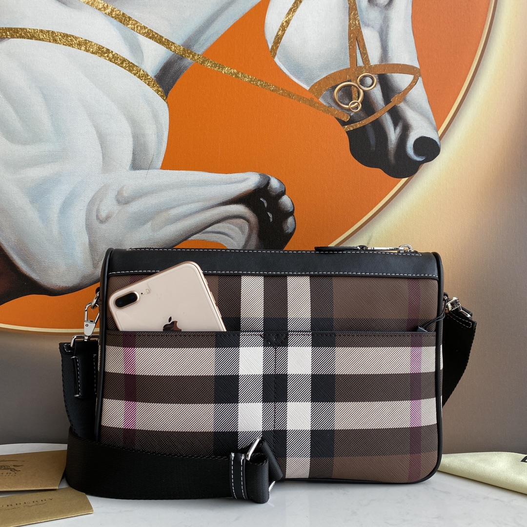 burberry クラッチ バッグ偽物 カジュアル 斜め掛けバッグ 本革 レザー ブラウン_5