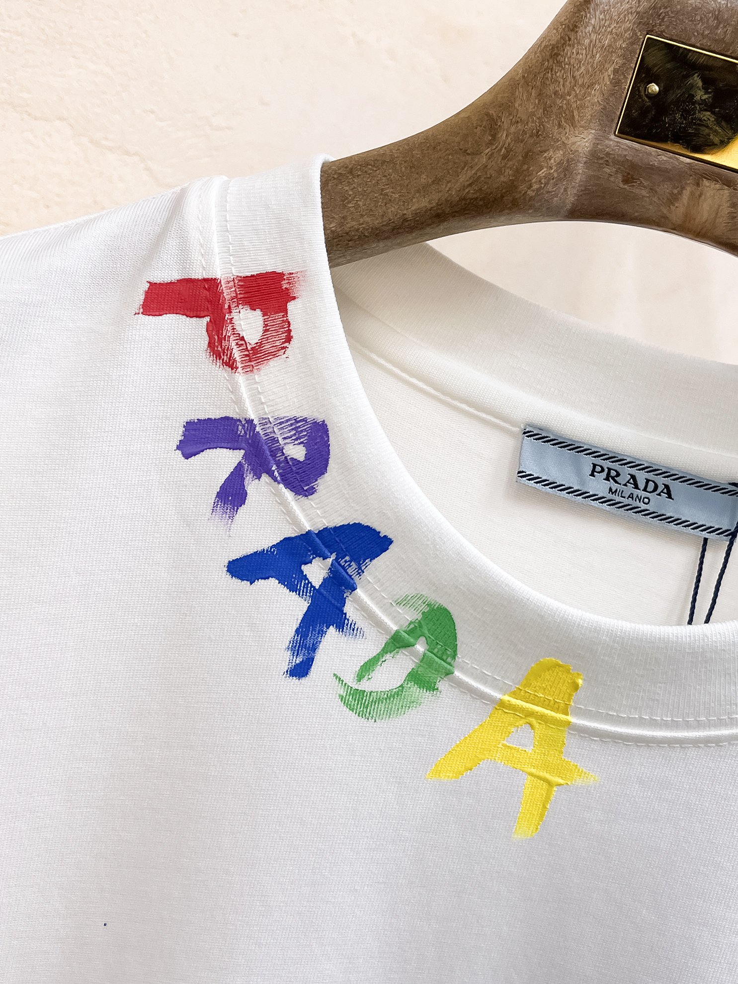 prada の t シャツスーパーコピー シンプル 純綿 トップス 半袖 プリント カジュアル ホワイト_6