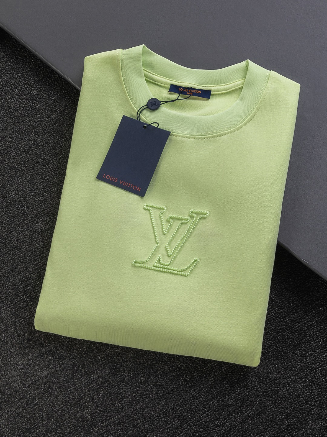 ルイヴィトンtシャツコピー 純綿 トップス 半袖 プリント 心地よい着用感 イエロー_6