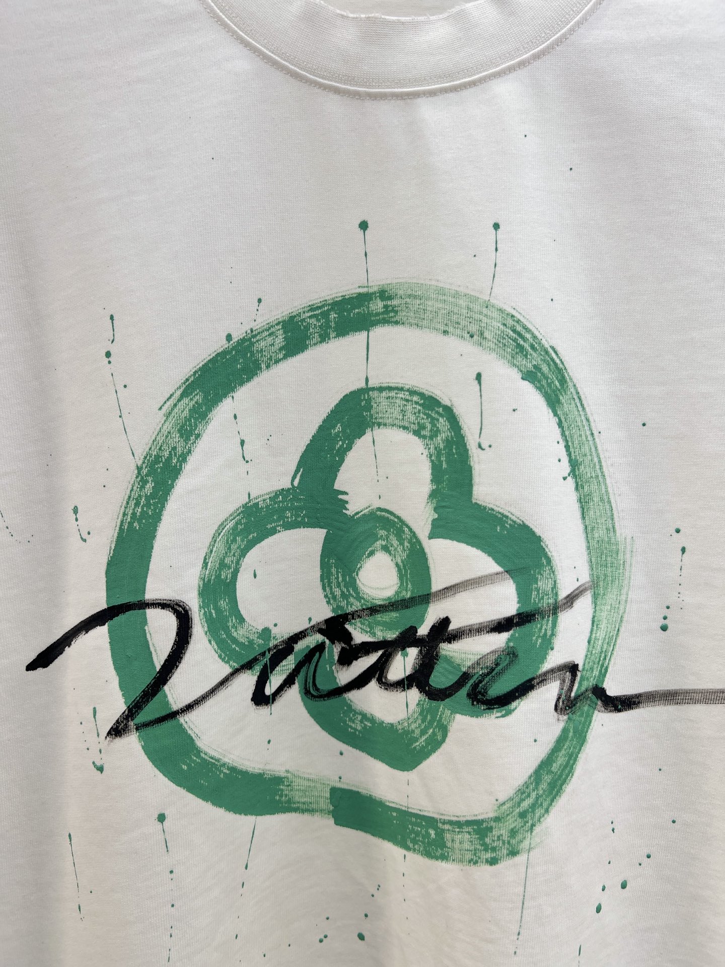 春の新作 ルイヴィトンtシャツコーデコピー 柔軟 純綿 トップス 短袖 ゆったり プリント ホワイト_2