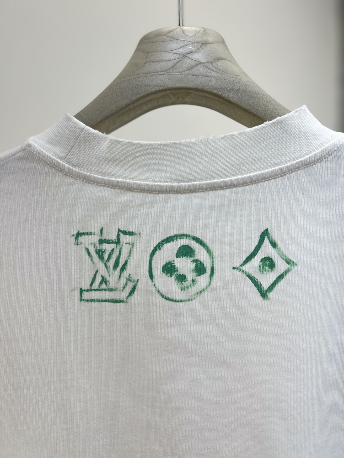 春の新作 ルイヴィトンtシャツコーデコピー 柔軟 純綿 トップス 短袖 ゆったり プリント ホワイト_6