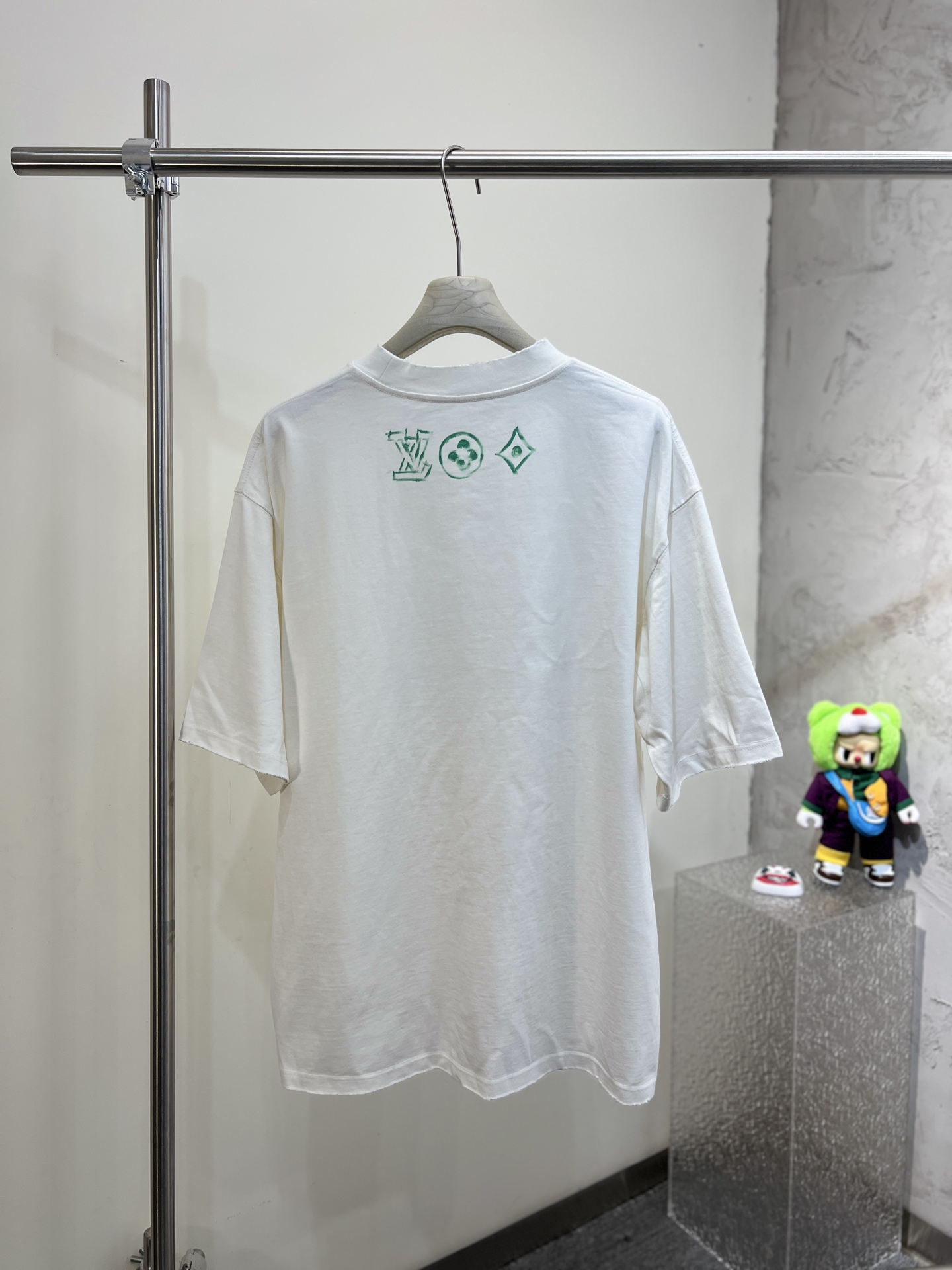 春の新作 ルイヴィトンtシャツコーデコピー 柔軟 純綿 トップス 短袖 ゆったり プリント ホワイト_7