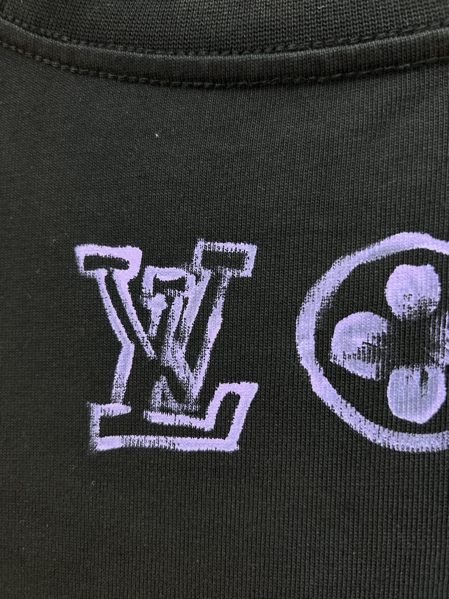 ルイヴィトン tシャツ モノグラムスーパーコピー 柔軟 純綿 トップス 短袖 ゆったり プリント ブラック_6