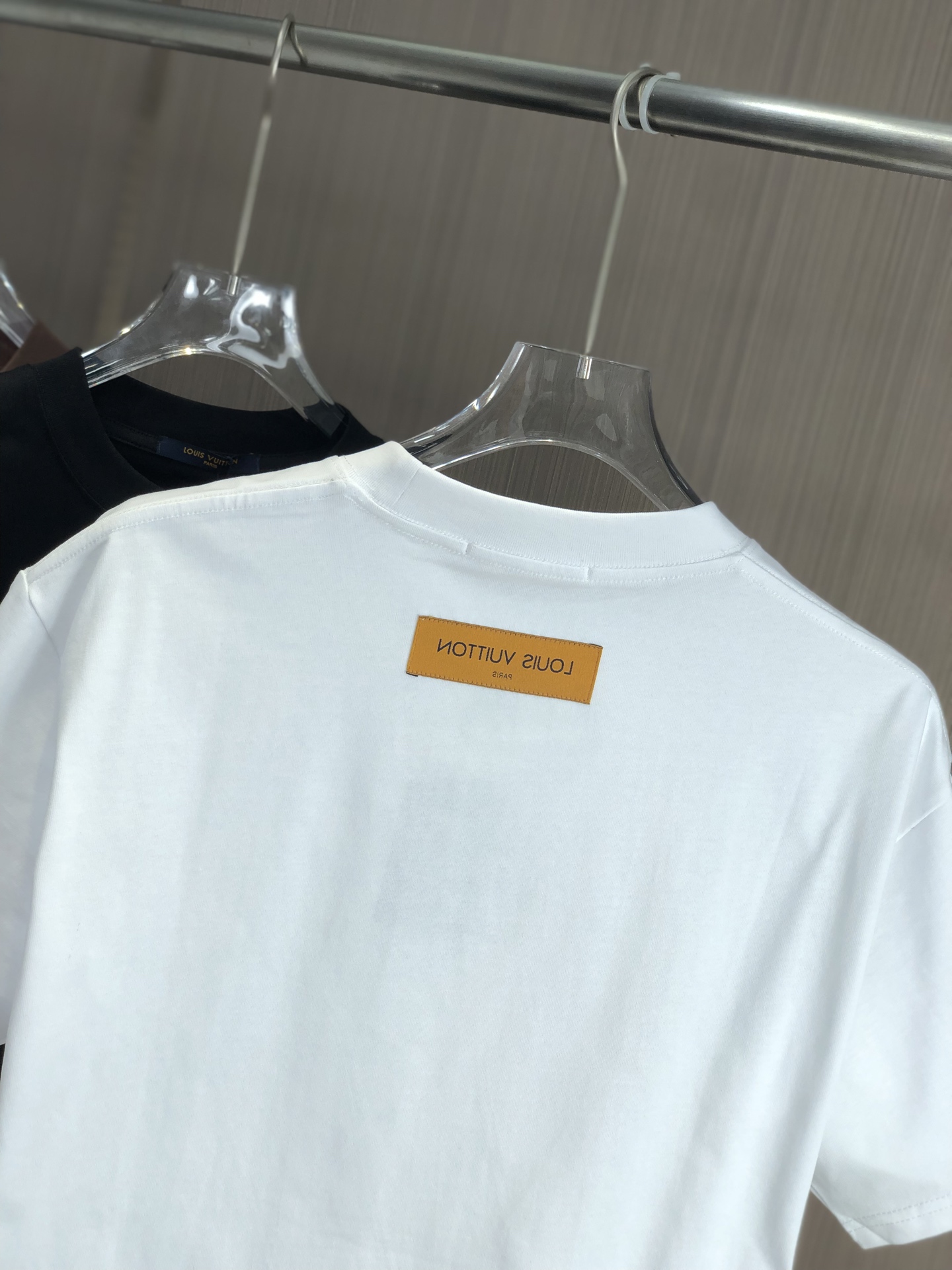 ルイヴィトン tシャツ チェーン偽物 柔軟 純綿 トップス 短袖 ゆったり 男女兼用 ホワイト_9