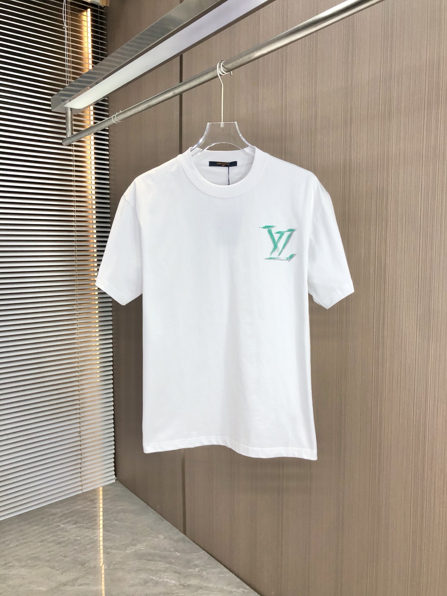 ルイヴィトンtシャツ新作偽物 柔らかい 純綿 トップス 短袖 ゆったり 男女兼用 ブルー_1