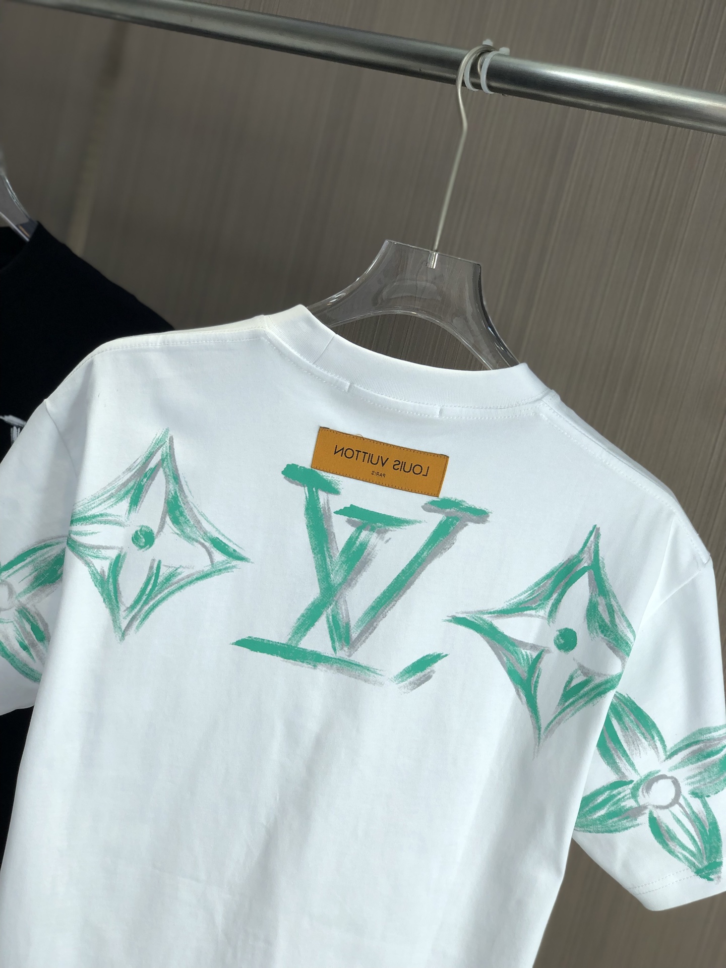 ルイヴィトンtシャツ新作偽物 柔らかい 純綿 トップス 短袖 ゆったり 男女兼用 ブルー_8