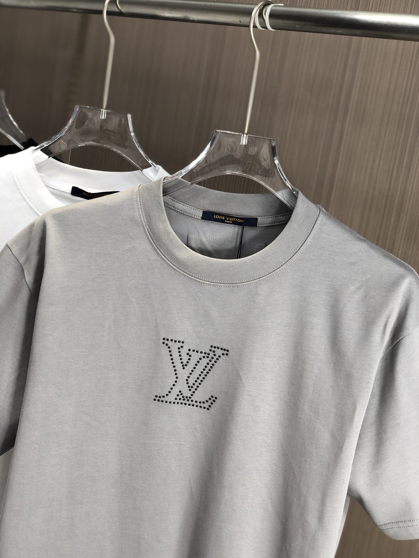 ルイヴィトン tシャツ 値段スーパーコピー 柔らかい 純綿 トップス 短袖 ゆったり 男女兼用 グレー_2