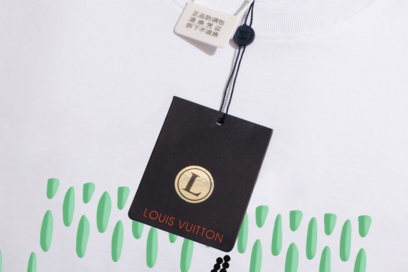 LV ヴィトン 無地偽物 シンプル Tシャツ 柔らかい 純綿 半袖トップス ゆったり ホワイト_3