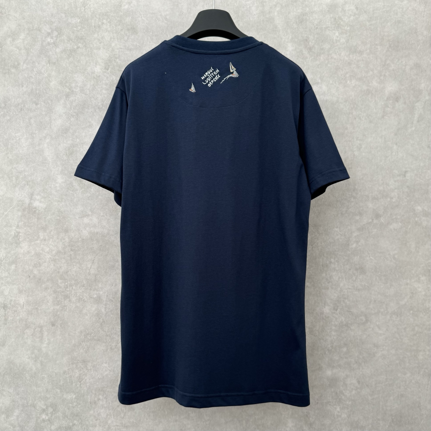 高級感溢れる LV ヴィトン tシャツ 公式コピー シンプル 純綿 半袖トップス ゆったり ブルー_2