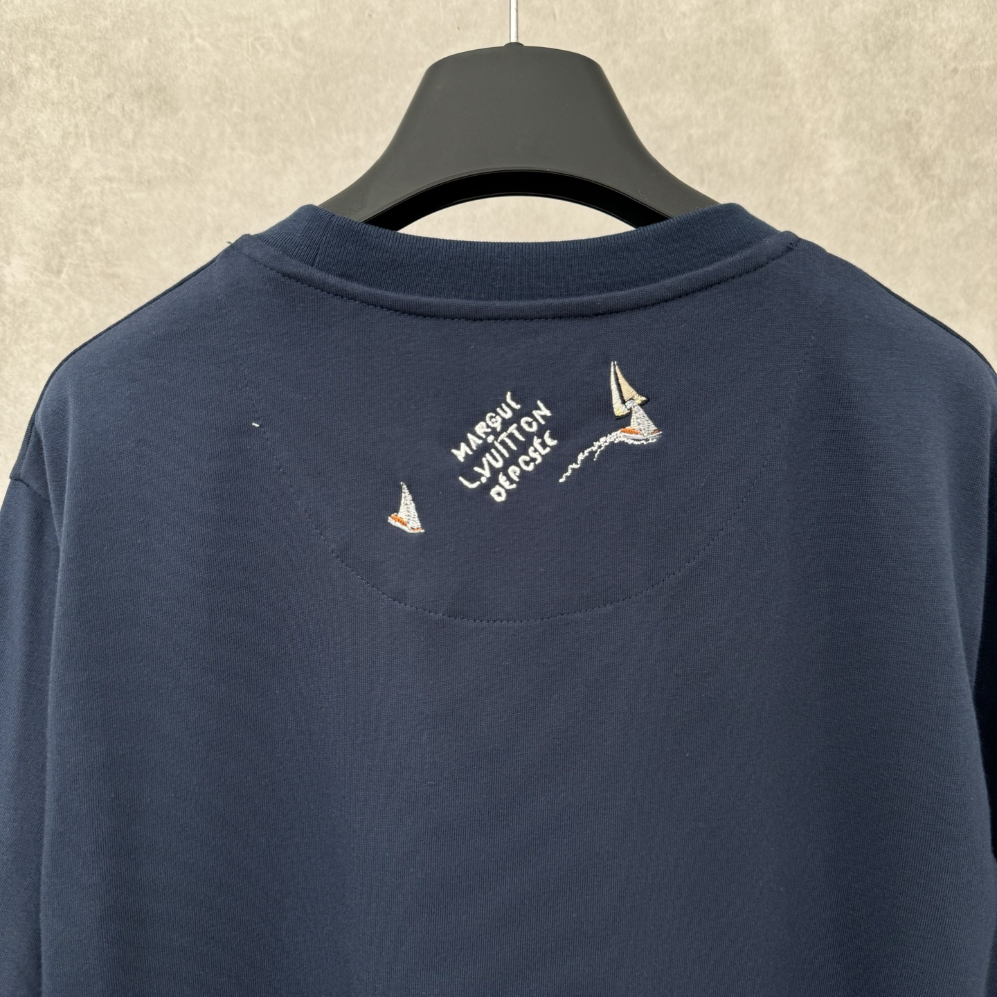 高級感溢れる LV ヴィトン tシャツ 公式コピー シンプル 純綿 半袖トップス ゆったり ブルー_7