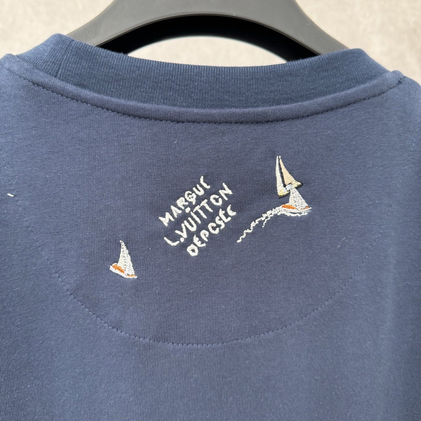 高級感溢れる LV ヴィトン tシャツ 公式コピー シンプル 純綿 半袖トップス ゆったり ブルー_9