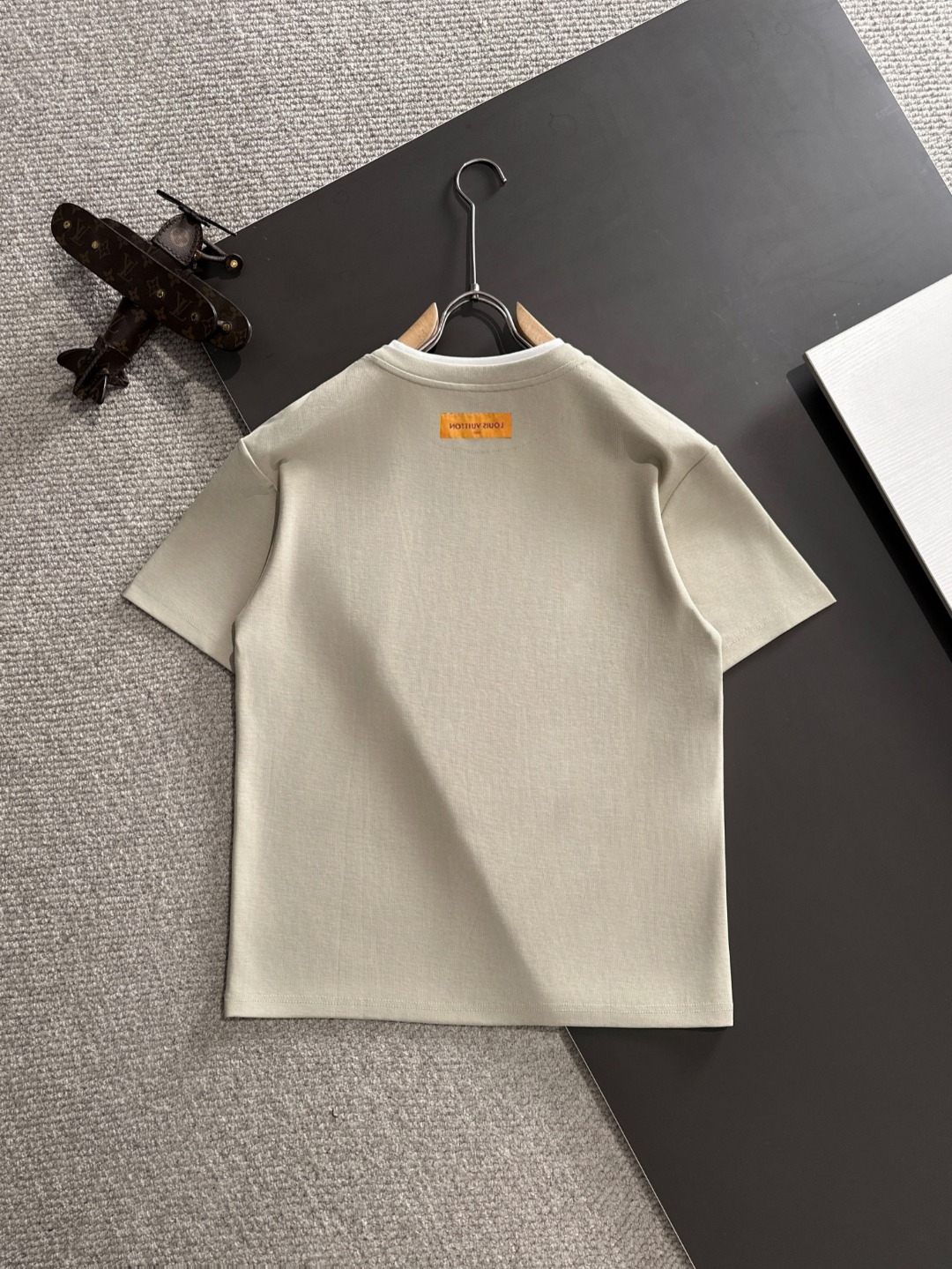 夏新作 レディース ルイヴィトン tシャツスーパーコピー シンプル 純綿 半袖トップス ゆったり ベージュ色_7