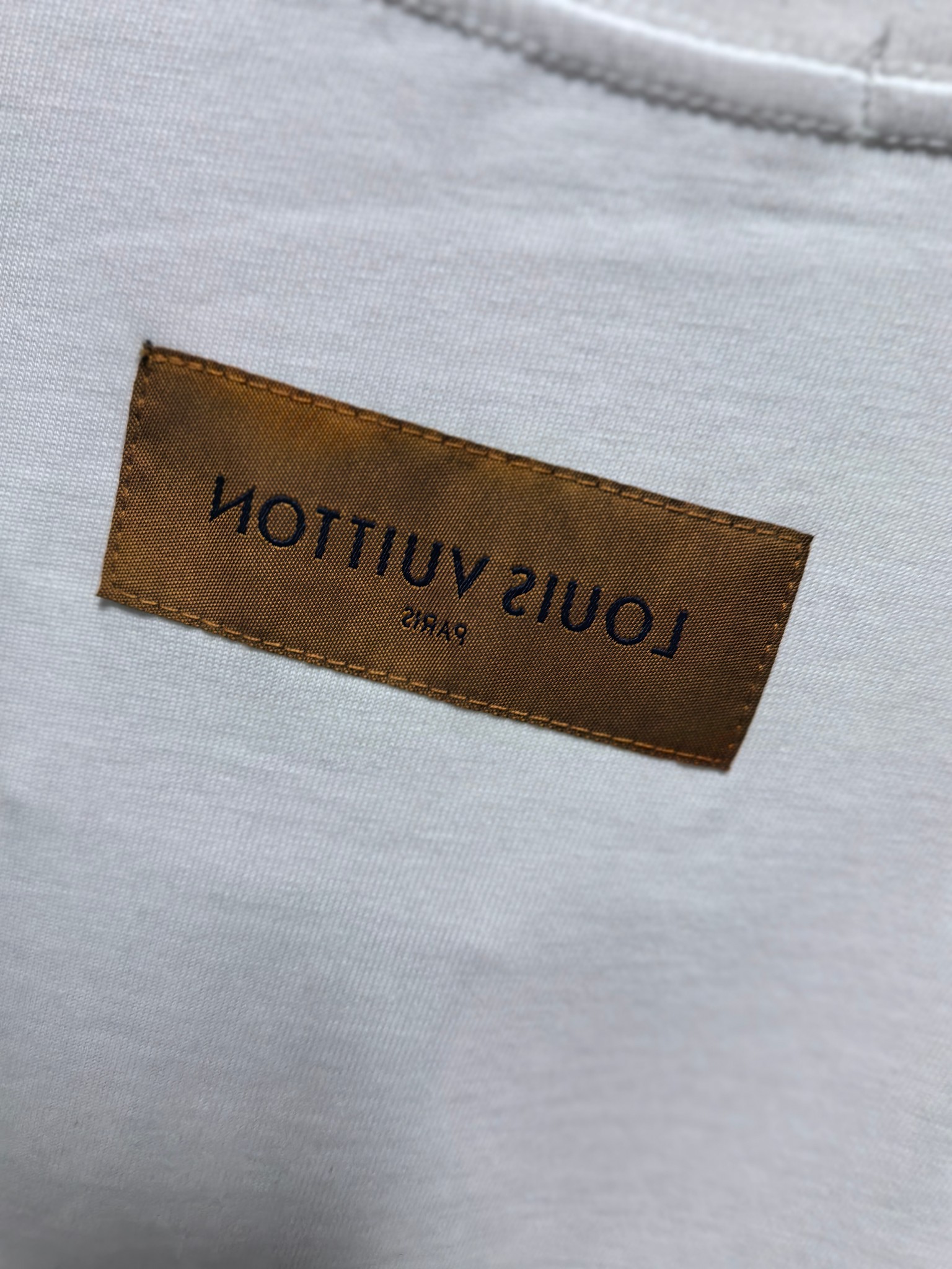 LV Tシャツ ルイヴィトンコピー シンプル 綿100％ 半袖トップス ゆったり ホワイト_6