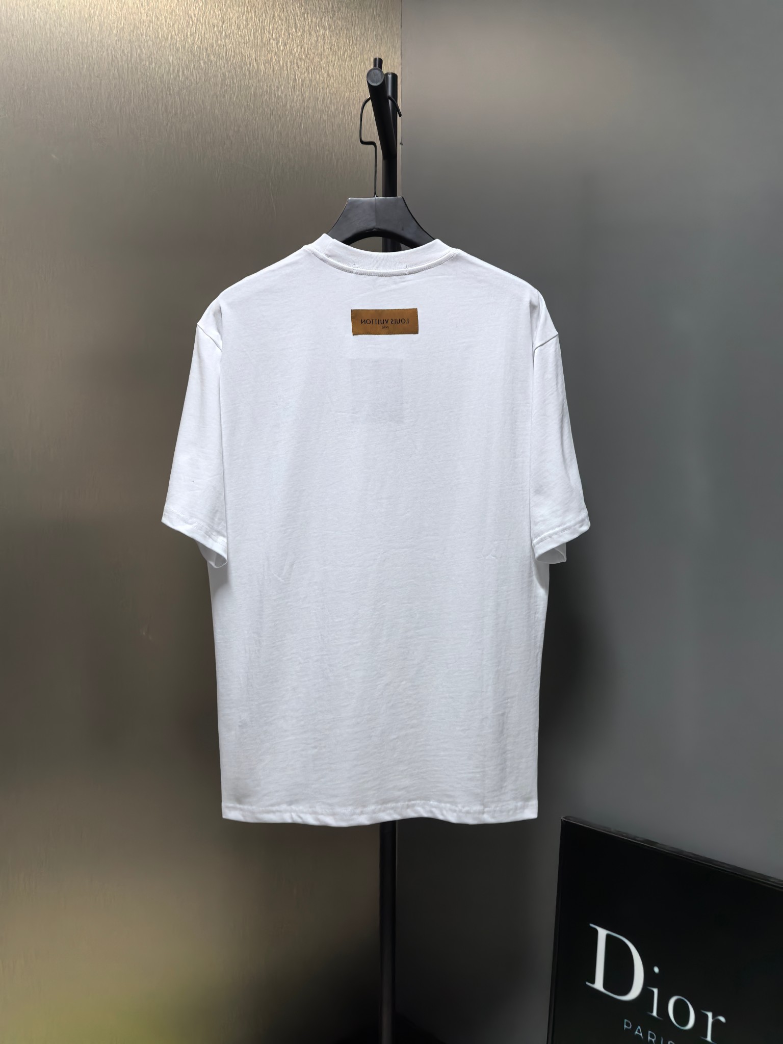 LV Tシャツ ルイヴィトンコピー シンプル 綿100％ 半袖トップス ゆったり ホワイト_7