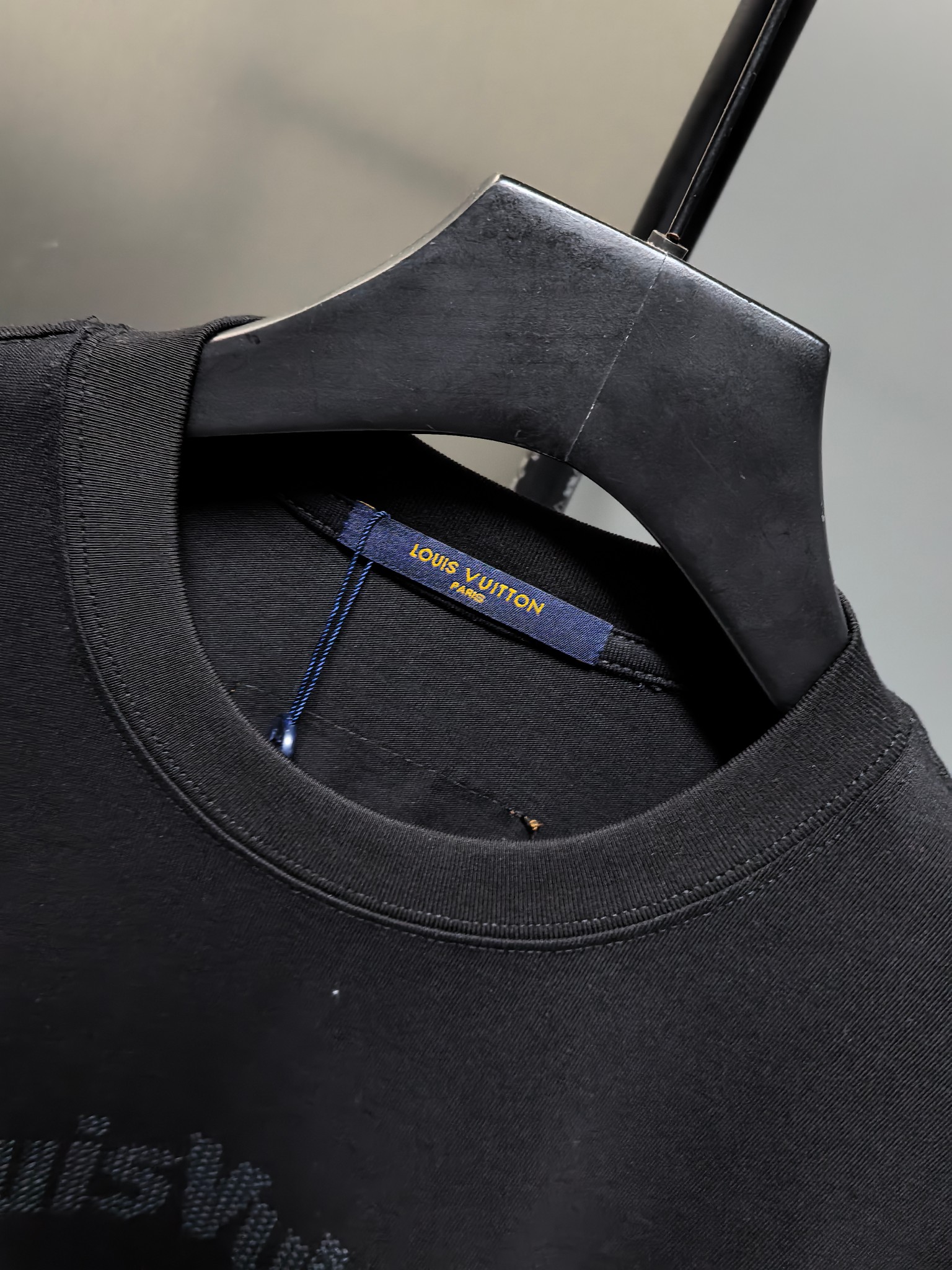 レディース ヴィトンtシャツスーパーコピー シンプル 綿100％ 半袖トップス ゆったり ブラック_4