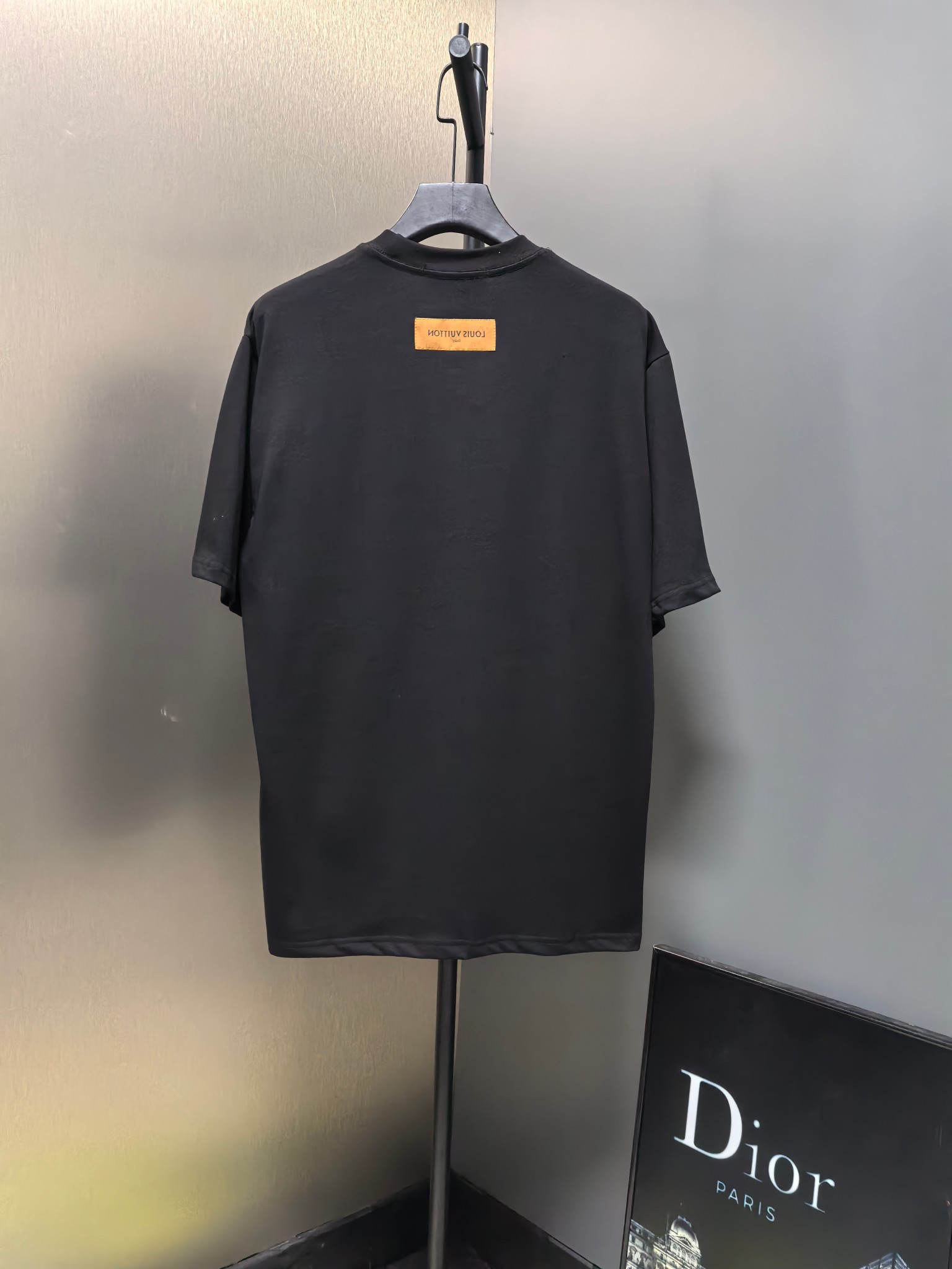 レディース ヴィトンtシャツスーパーコピー シンプル 綿100％ 半袖トップス ゆったり ブラック_6