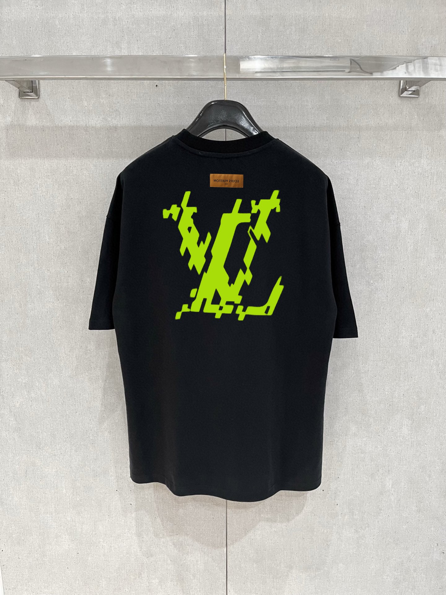 ルイヴィトンtシャツコーデコピー プリント シンプル 綿100％ 半袖トップス ゆったり ブラック_2