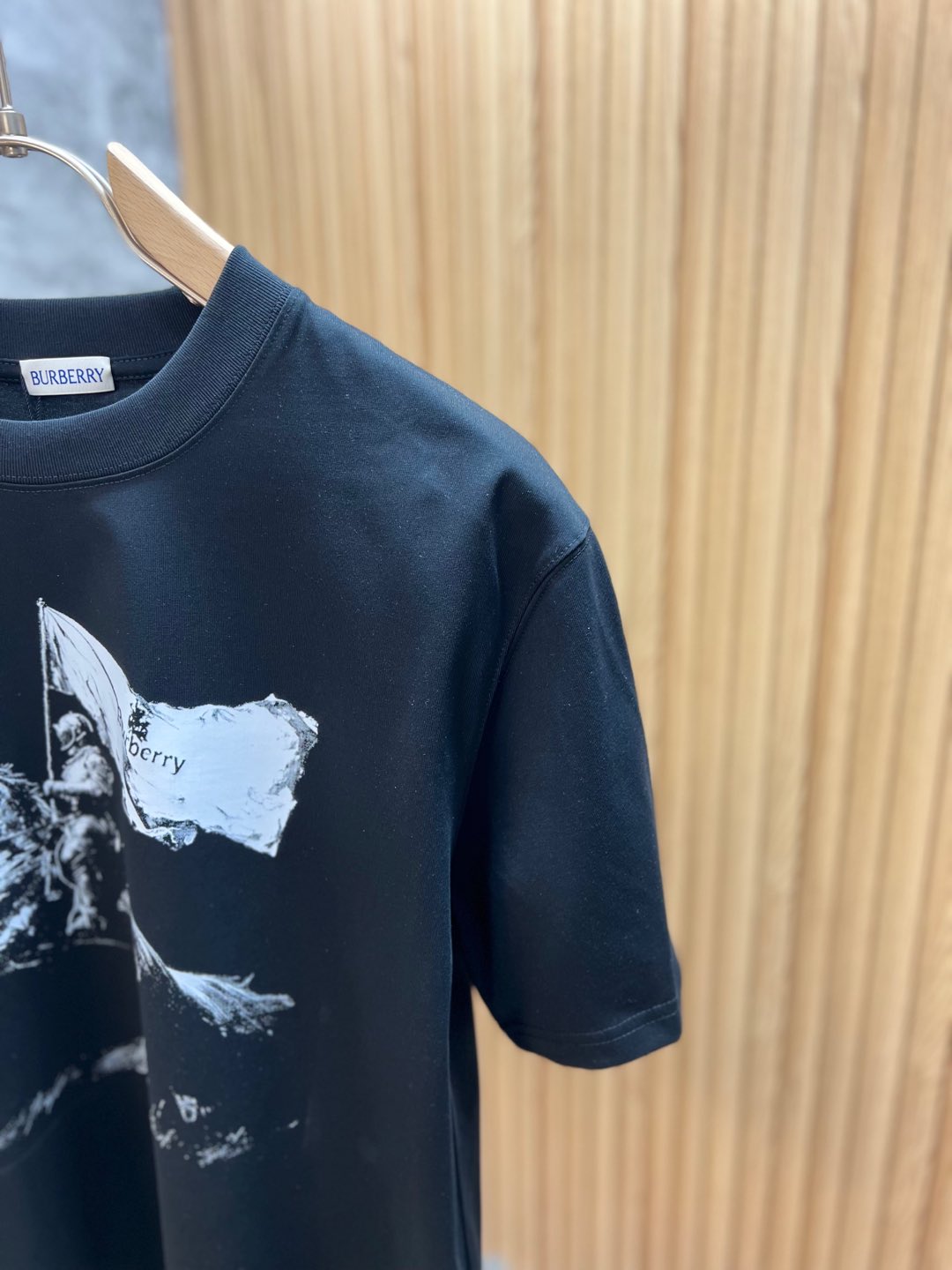 burberry t シャツスーパーコピー プリント 純綿 トップス 短袖 ゆったり 男女兼用 ブラック_5