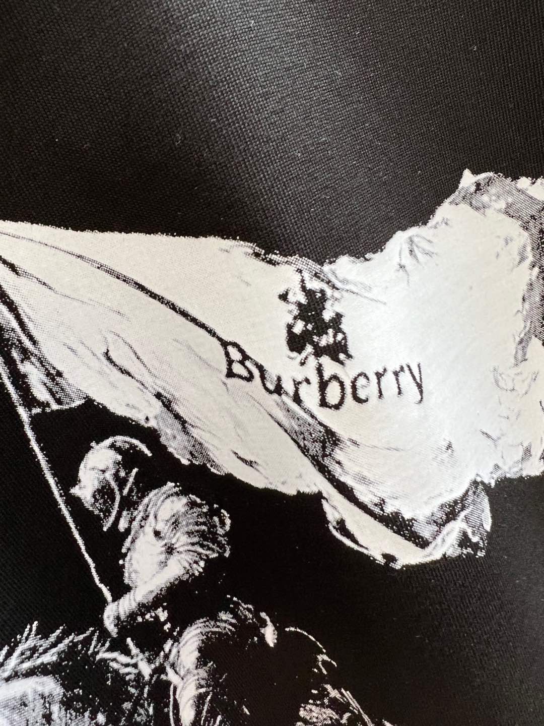 burberry t シャツスーパーコピー プリント 純綿 トップス 短袖 ゆったり 男女兼用 ブラック_6