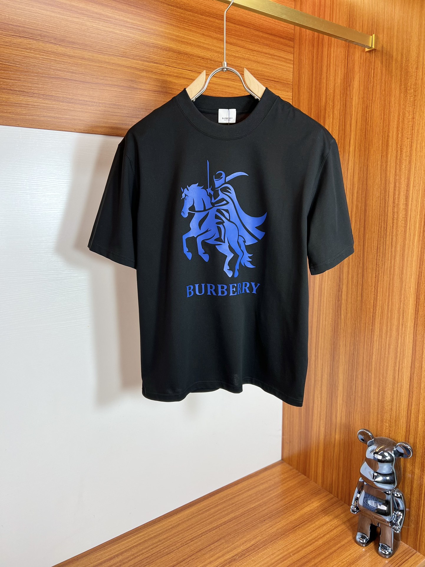 個性的なburberry メンズ t シャツコピー プリント 純綿 トップス 短袖 ゆったり ブラック_1