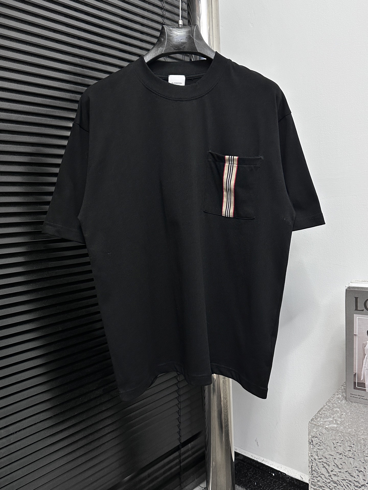 定番人気 バーバリー 半袖偽物 Ｔシャツ 純綿 トップス ゆったり 男女兼用 ブラック_1
