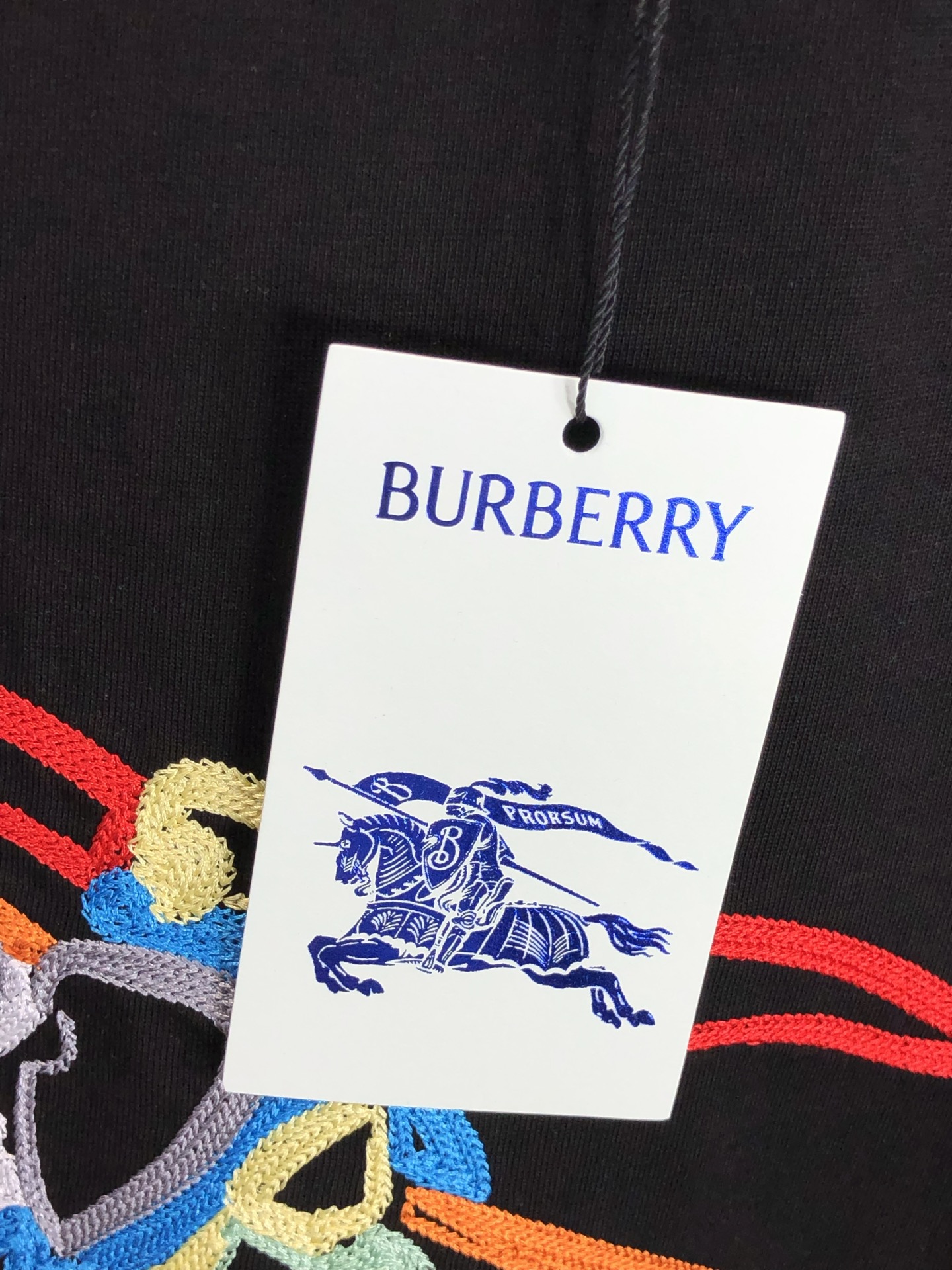 burberry t シャツ ロゴ激安通販 プリント 純綿 トップス ゆったり 男女兼用 シンプル ブラック_6