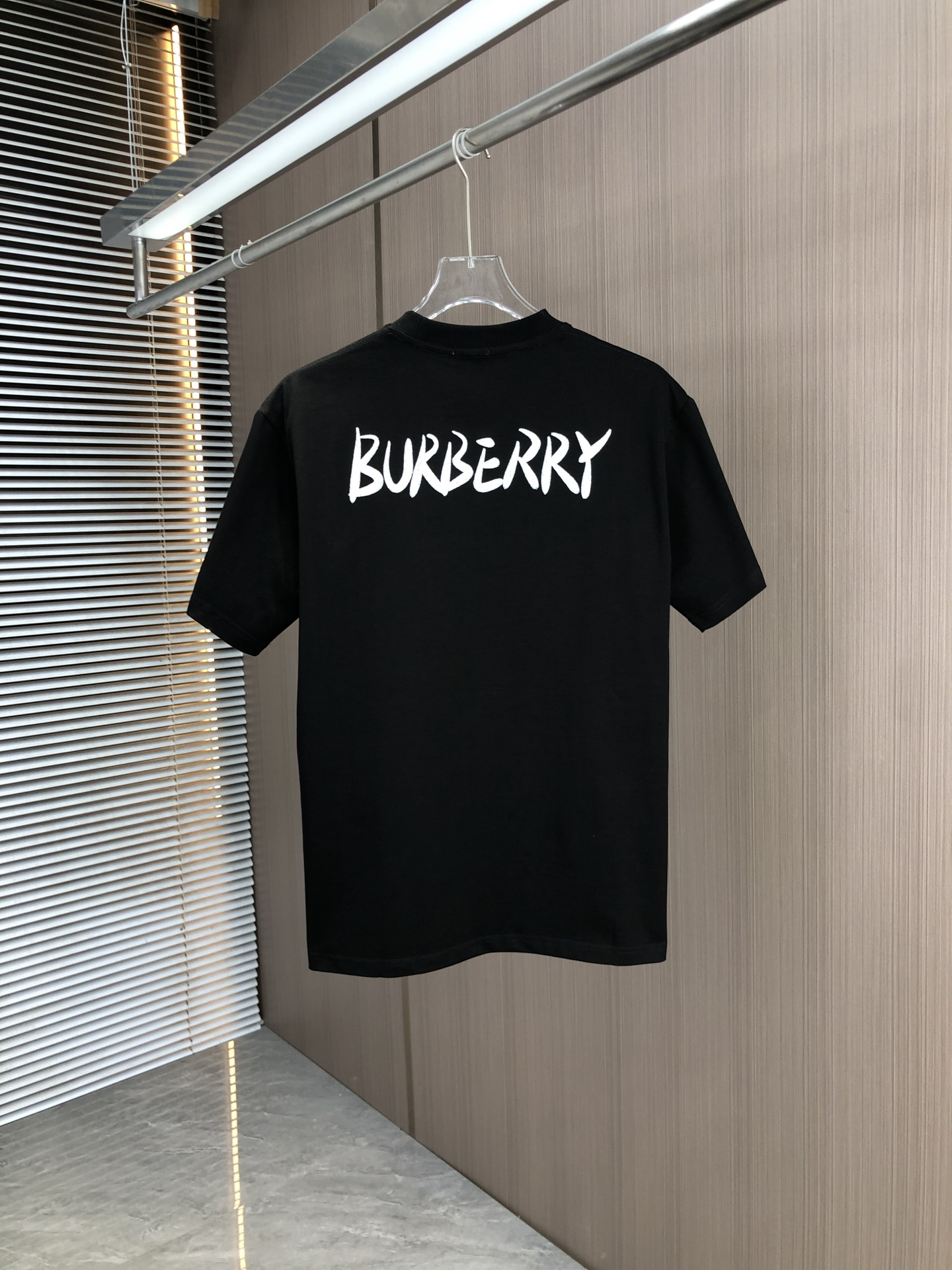 burberry t シャツ ロゴ激安通販 プリント 純綿 トップス ゆったり 男女兼用 シンプル ブラック_8