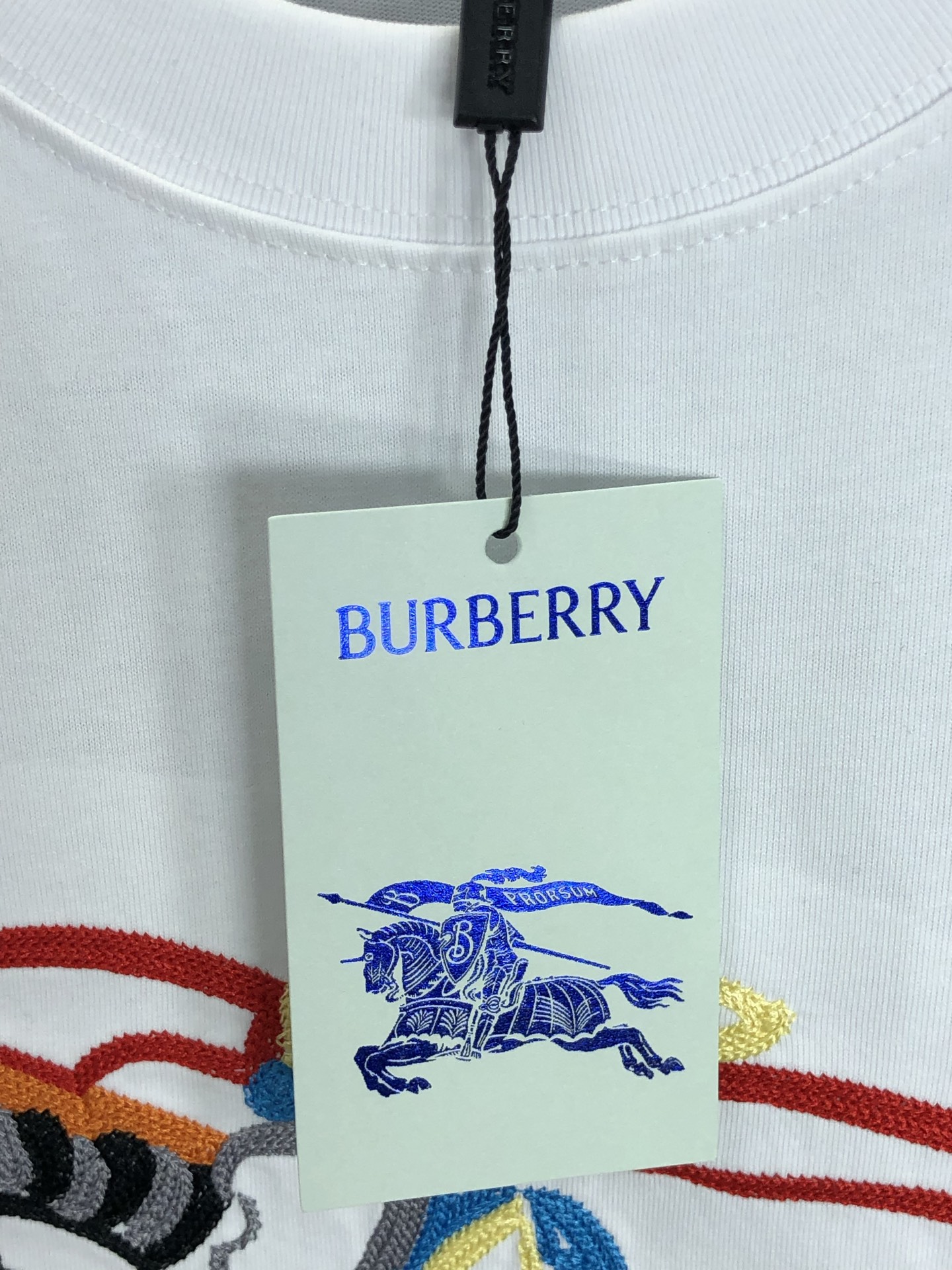 大販売 burberry ロゴ t シャツコピー プリント 純綿 トップス ゆったり 男女兼用 シンプル ホワイト_5