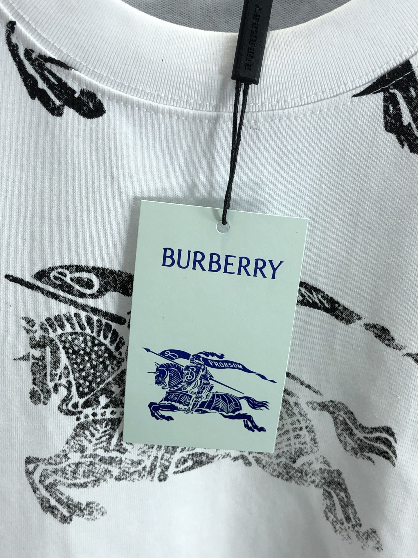 burberry ロン t メンズ偽物 プリント 純綿 トップス ゆったり 上質 シンプル ホワイト_4