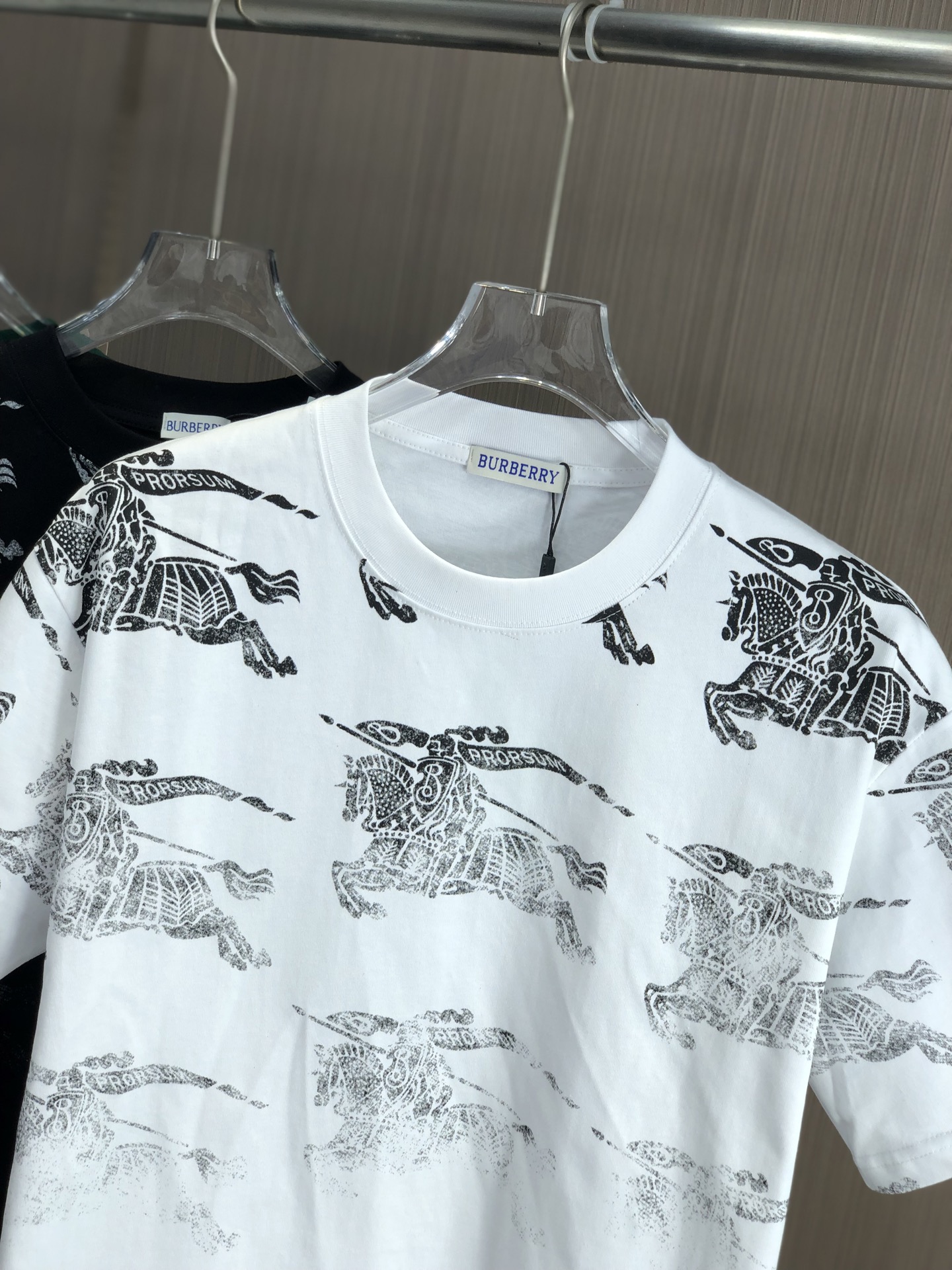 burberry ロン t メンズ偽物 プリント 純綿 トップス ゆったり 上質 シンプル ホワイト_6