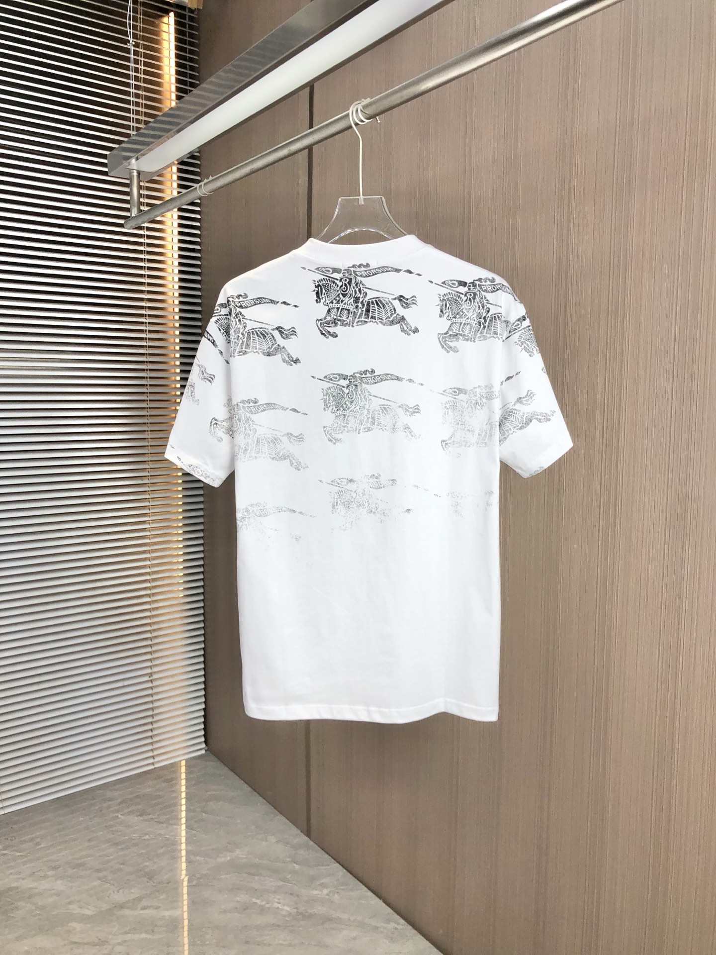 burberry ロン t メンズ偽物 プリント 純綿 トップス ゆったり 上質 シンプル ホワイト_8