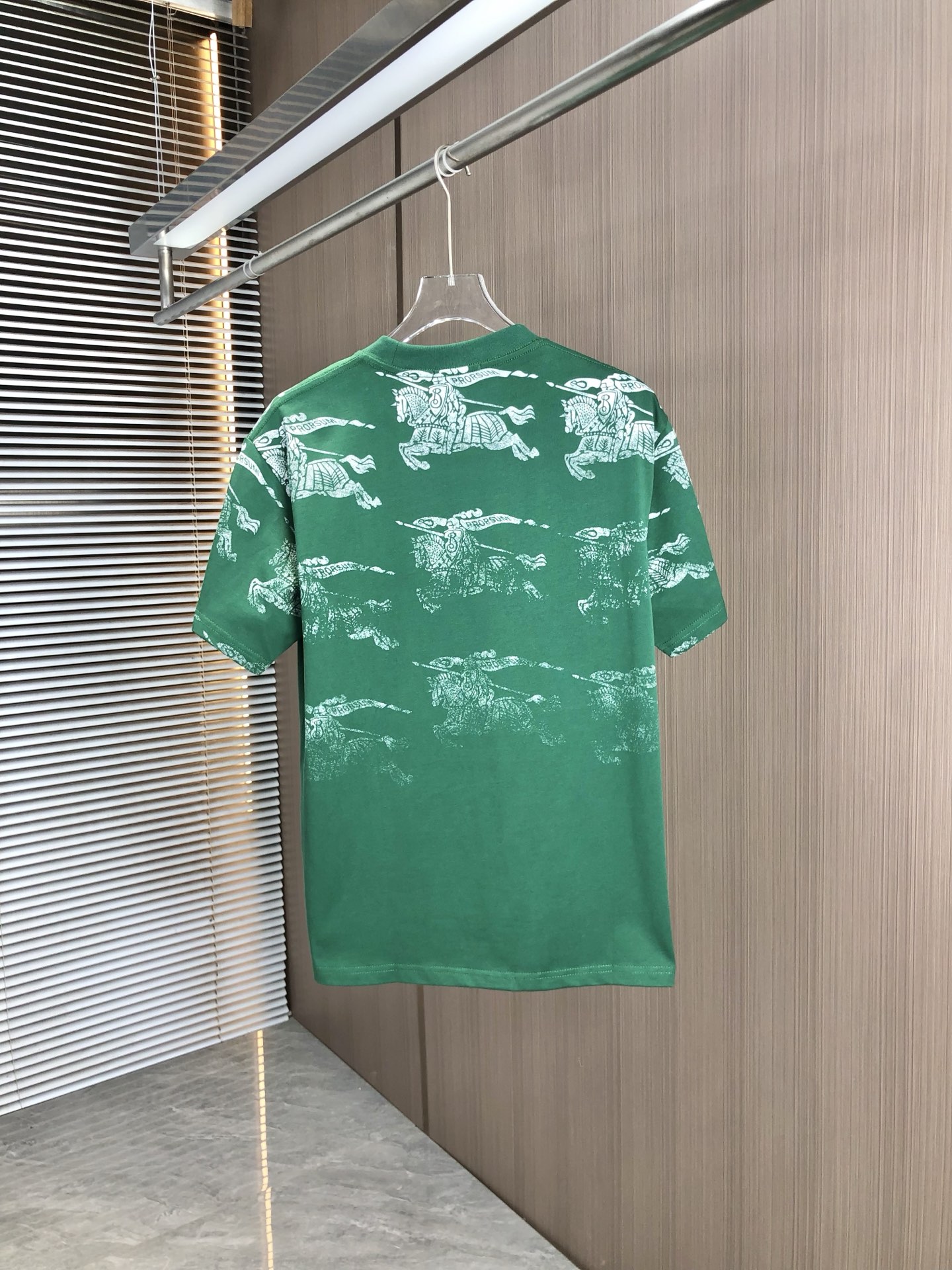 burberry ロング t シャツコピー プリント 純綿 トップス ゆったり 上質 シンプル グリーン_8