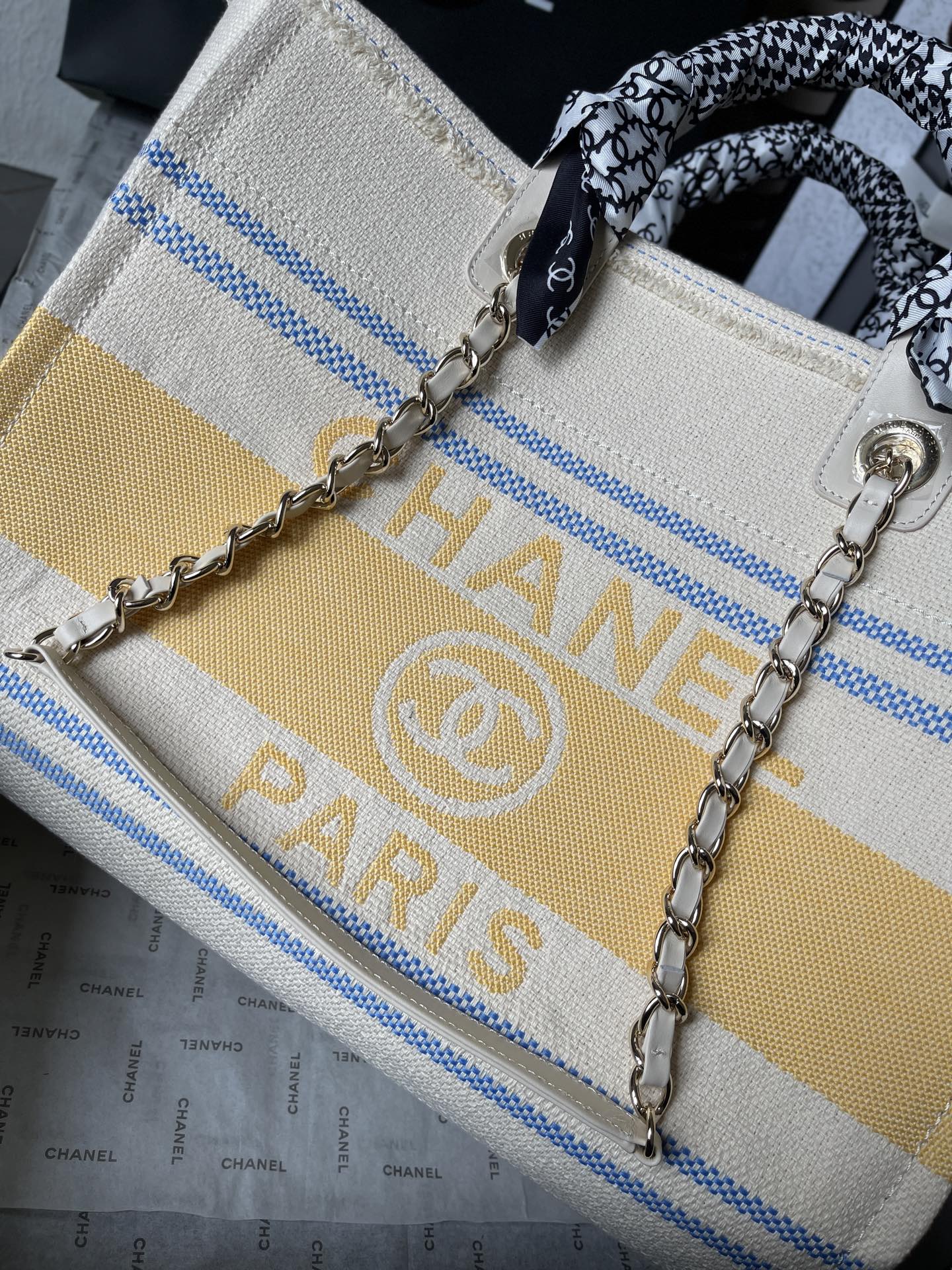 シャネルバッグ 手入れ偽物 ママバッグ 優雅レディ 大容量 トート ロゴ刺繍 AS66941 イエロー_3
