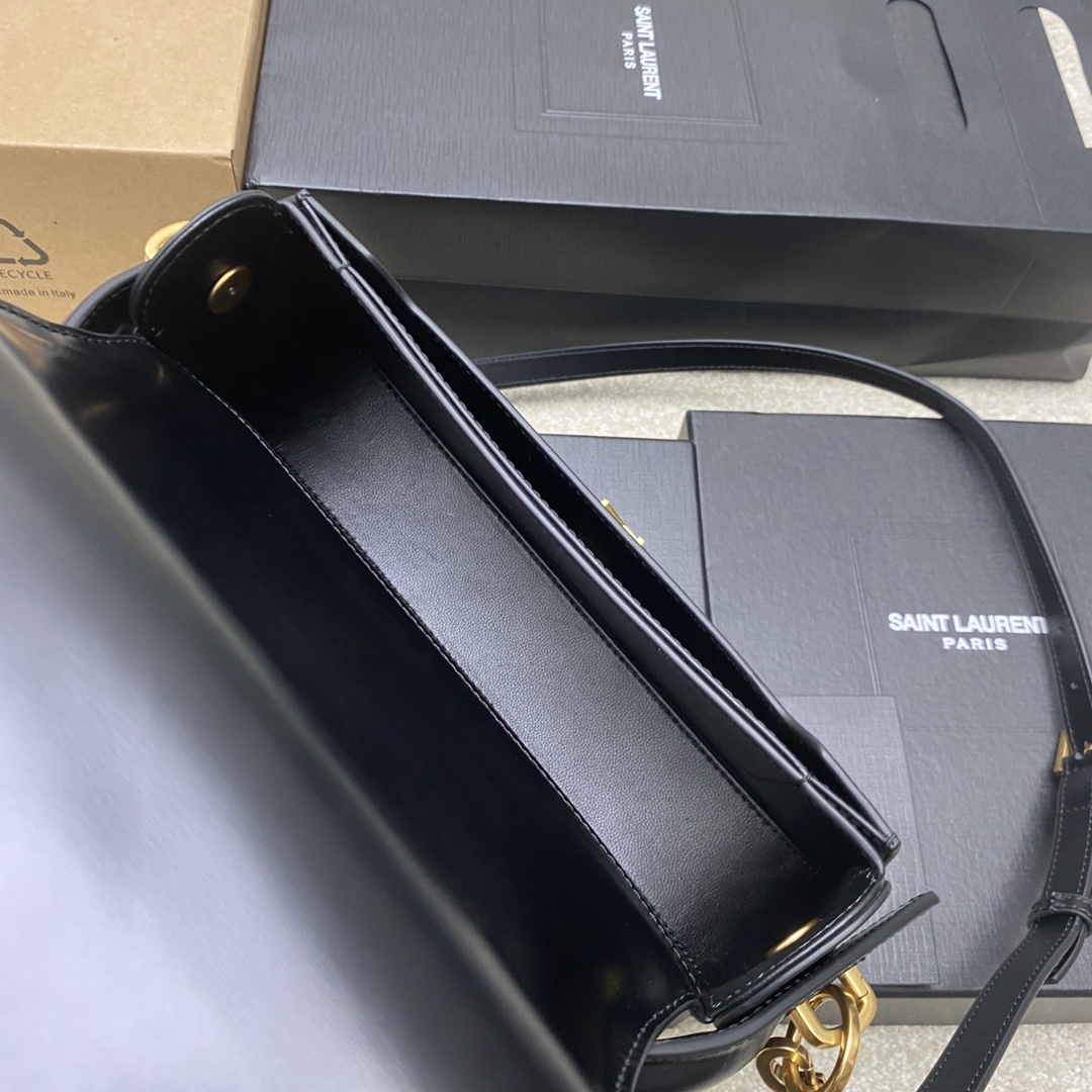 レディース サン ローラン バッグコピー 優雅レディ 牛革 レザー 斜め掛け ハンドバッグ 787671 ブラック_4